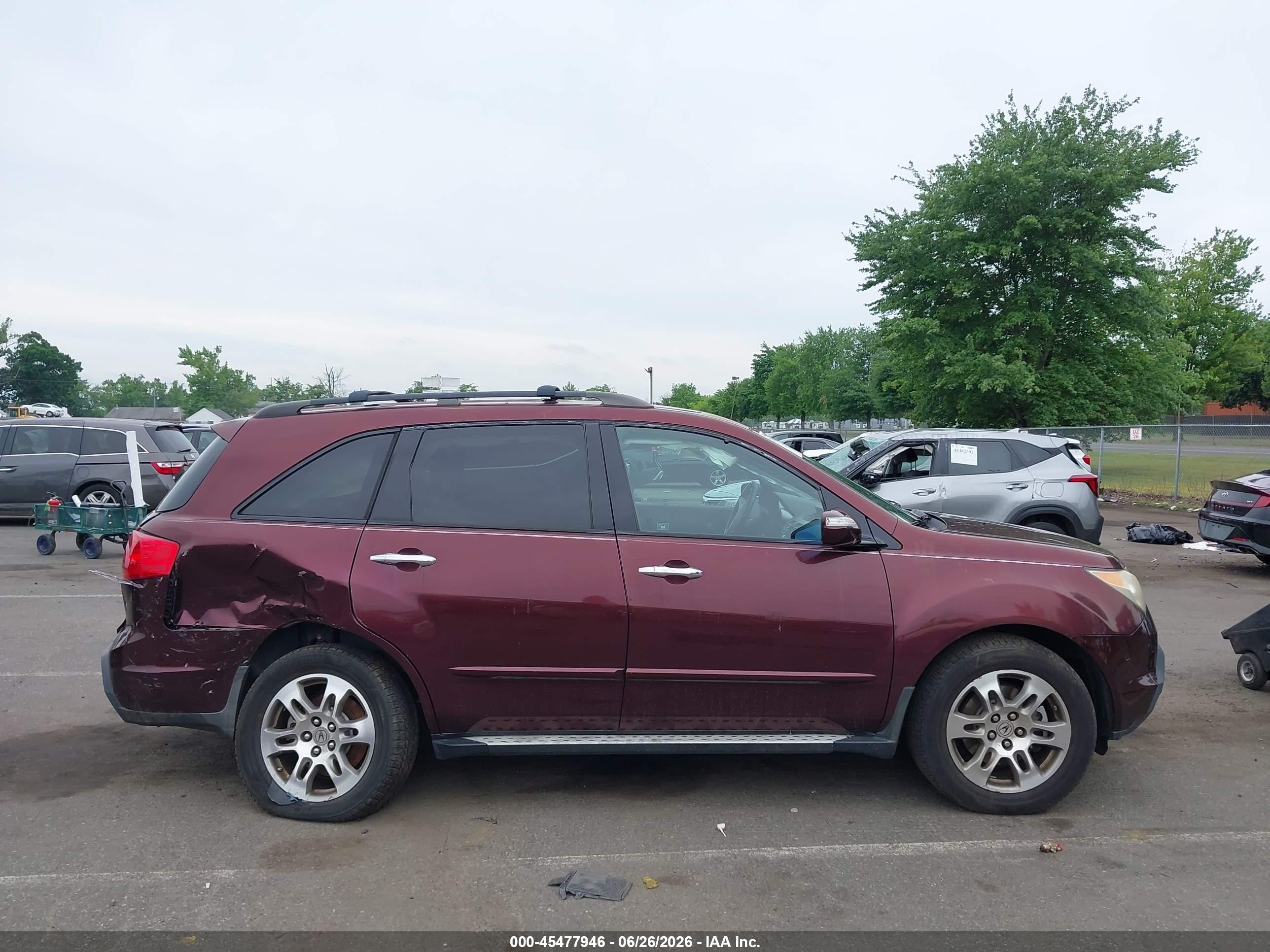 2008 Acura Mdx Темно-бордовый vin: 2HNYD28228H523790