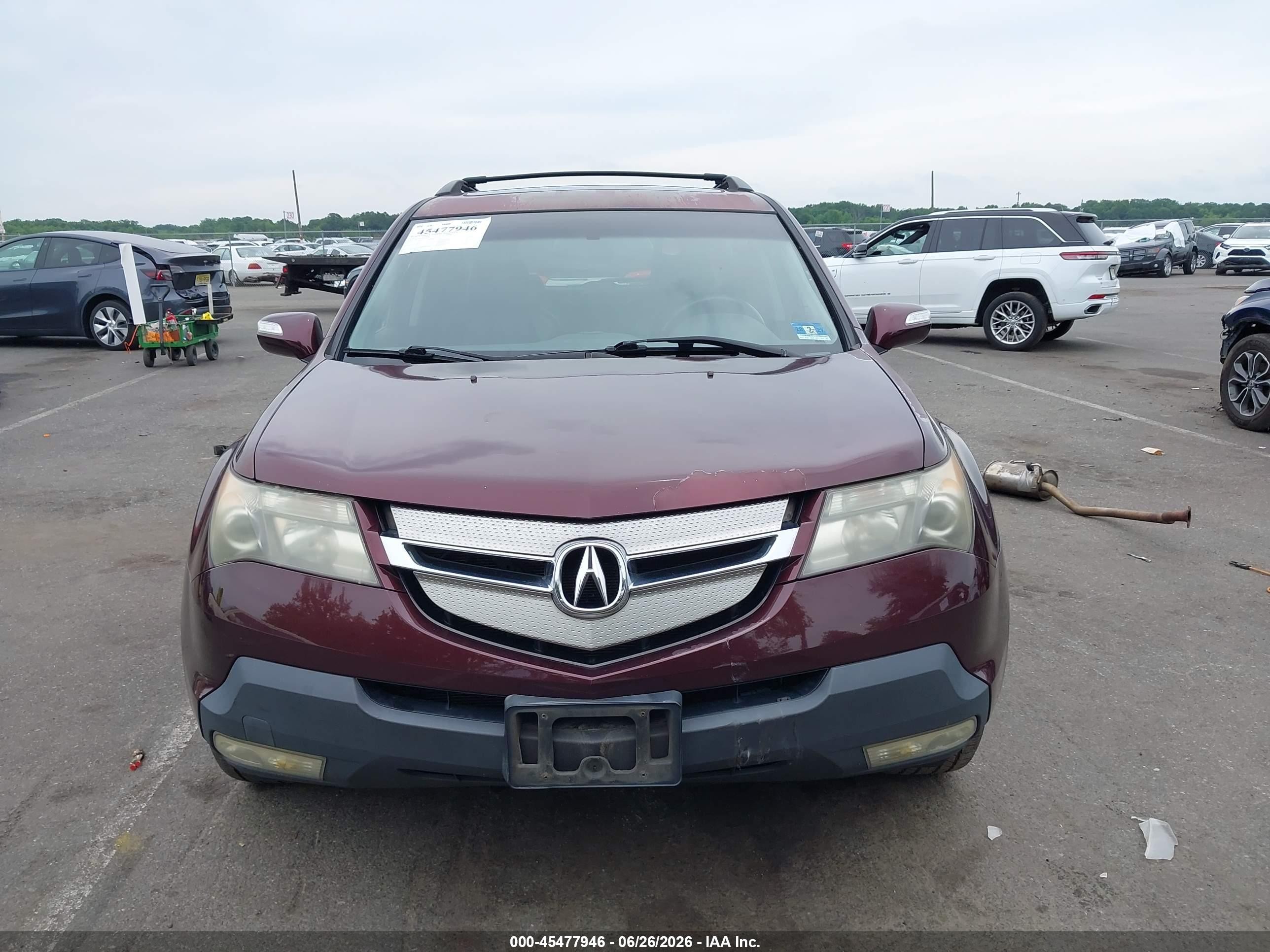 2008 Acura Mdx Темно-бордовый vin: 2HNYD28228H523790