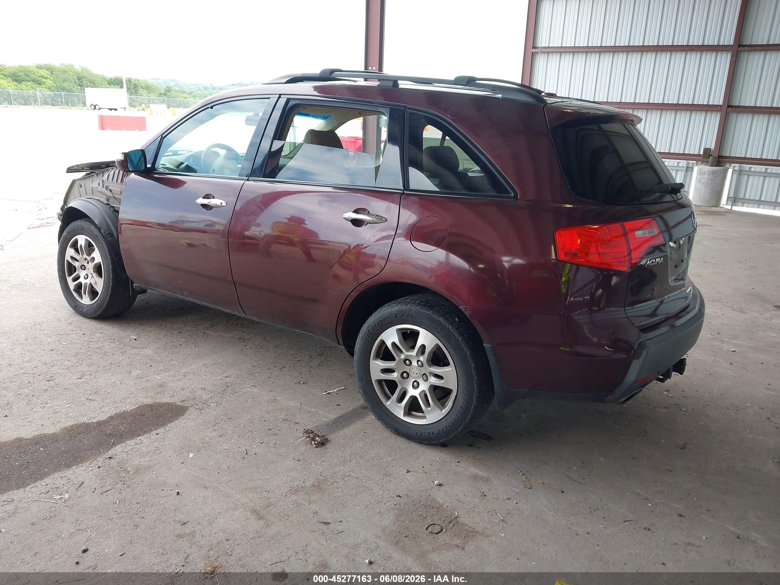 2009 Acura Mdx Burgundy vin: 2HNYD28229H524617