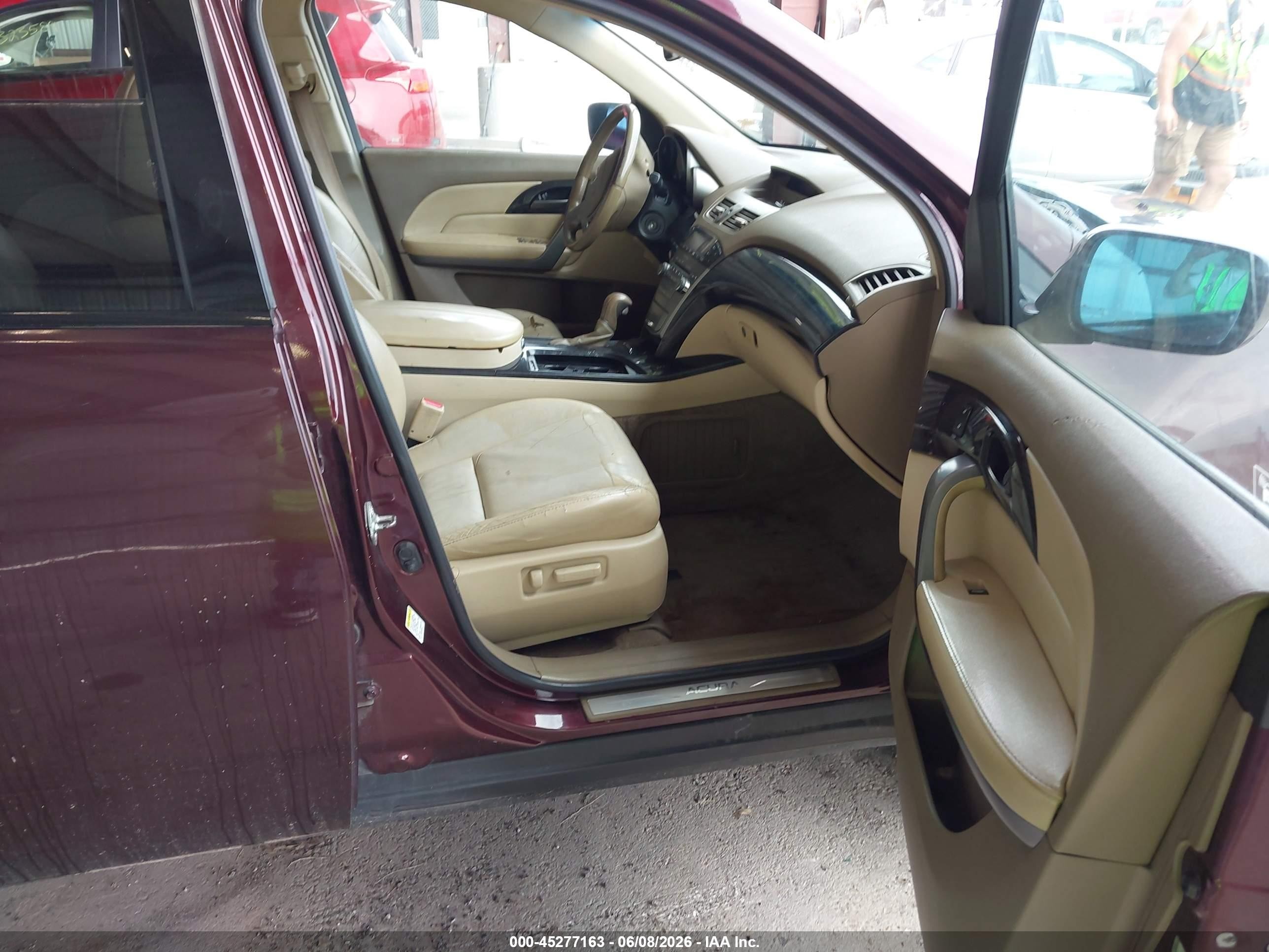 2009 Acura Mdx Burgundy vin: 2HNYD28229H524617