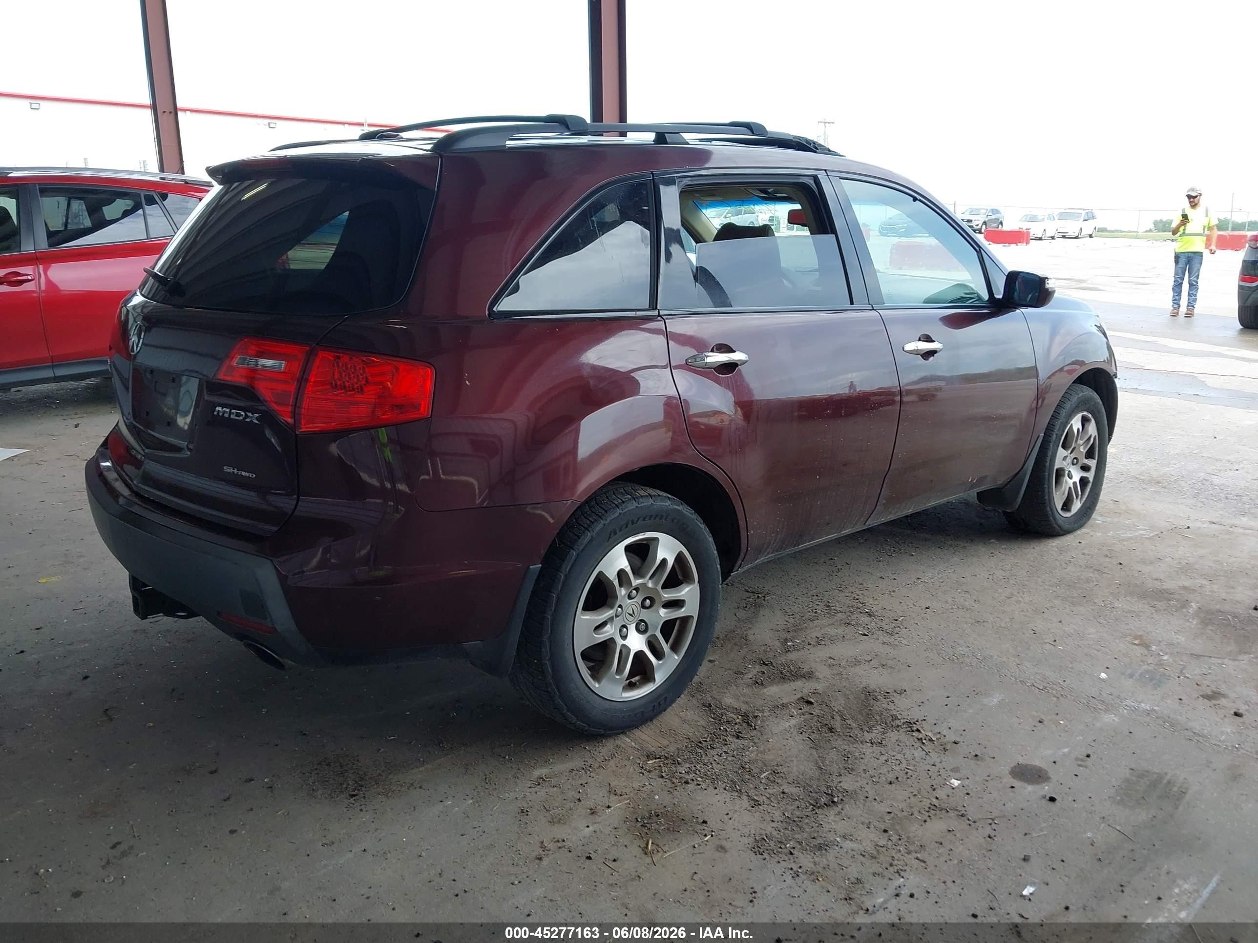 2009 Acura Mdx Burgundy vin: 2HNYD28229H524617