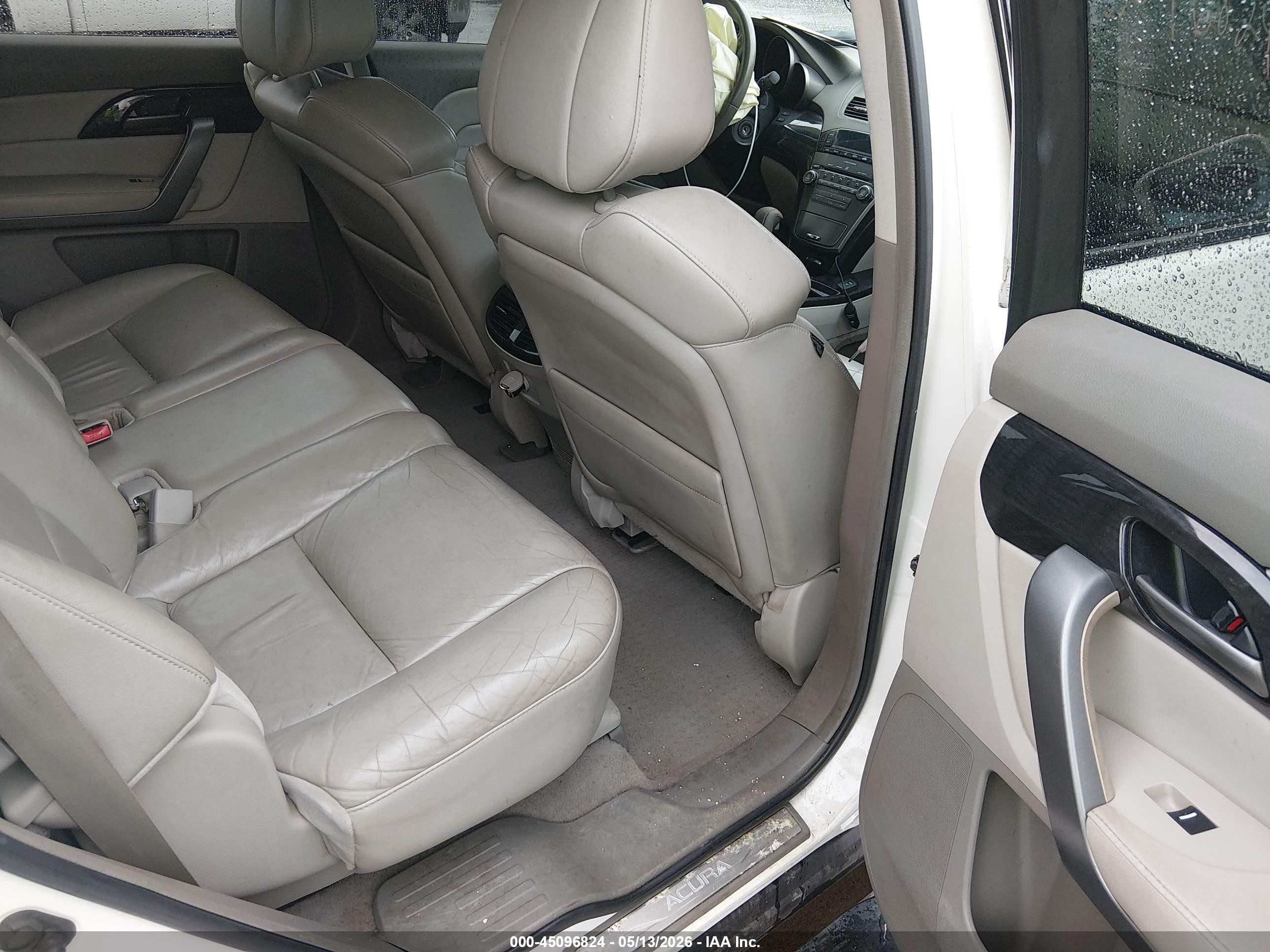 2009 Acura Mdx   White vin: 2HNYD28229H524892