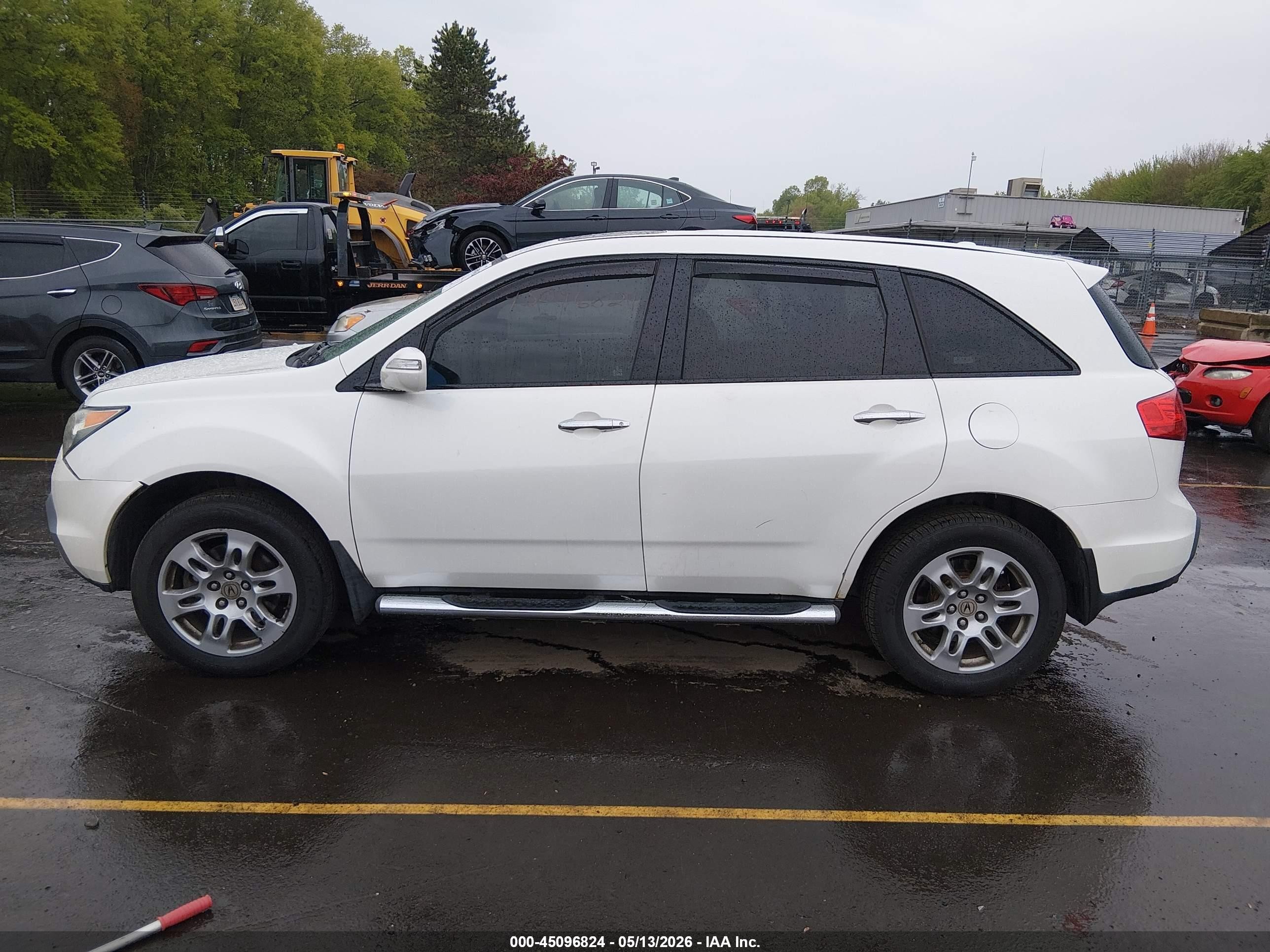 2009 Acura Mdx   White vin: 2HNYD28229H524892