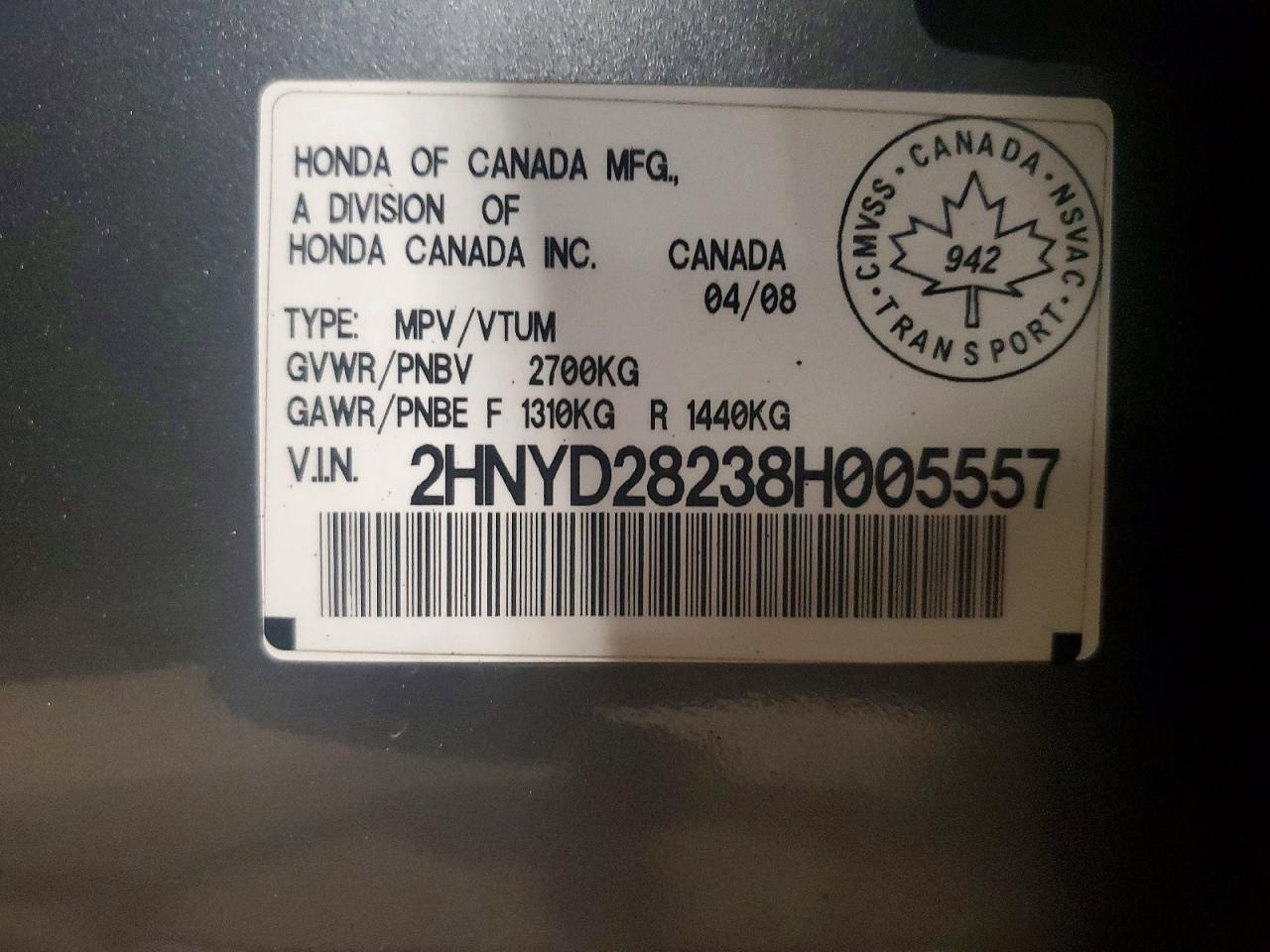 2008 Acura Mdx Gray vin: 2HNYD28238H005557