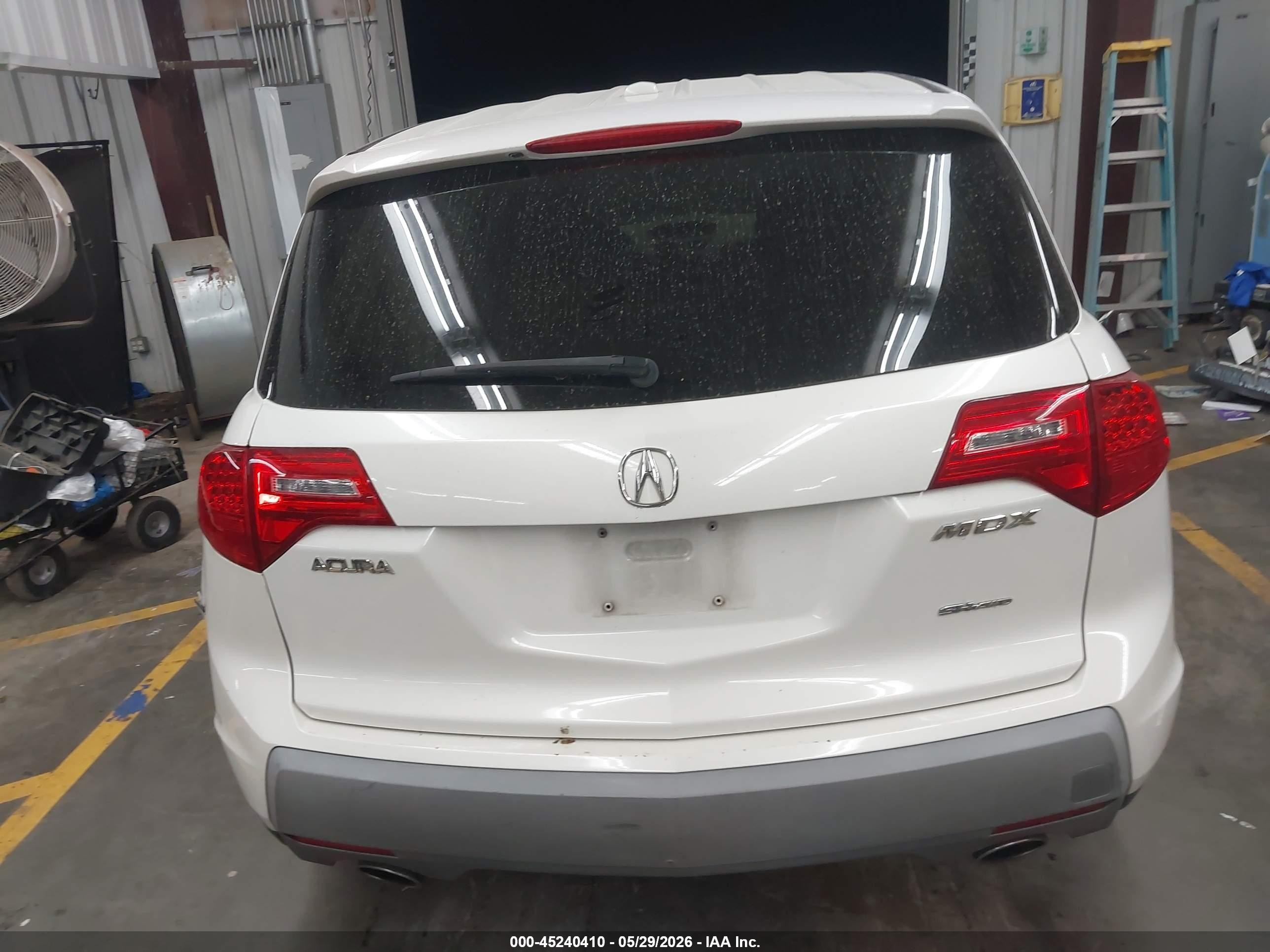 2009 Acura Mdx   White vin: 2HNYD28259H520108