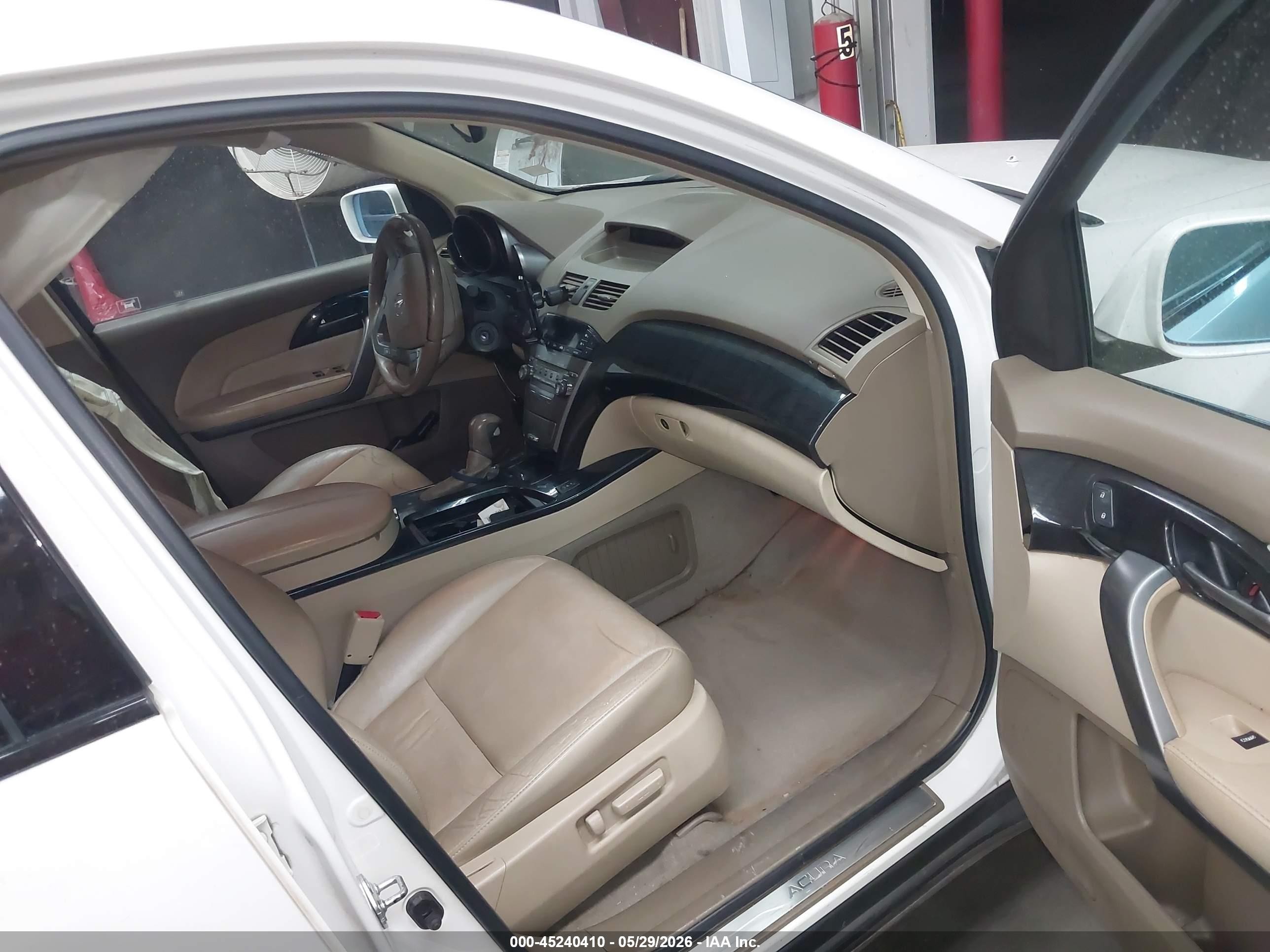2009 Acura Mdx   White vin: 2HNYD28259H520108