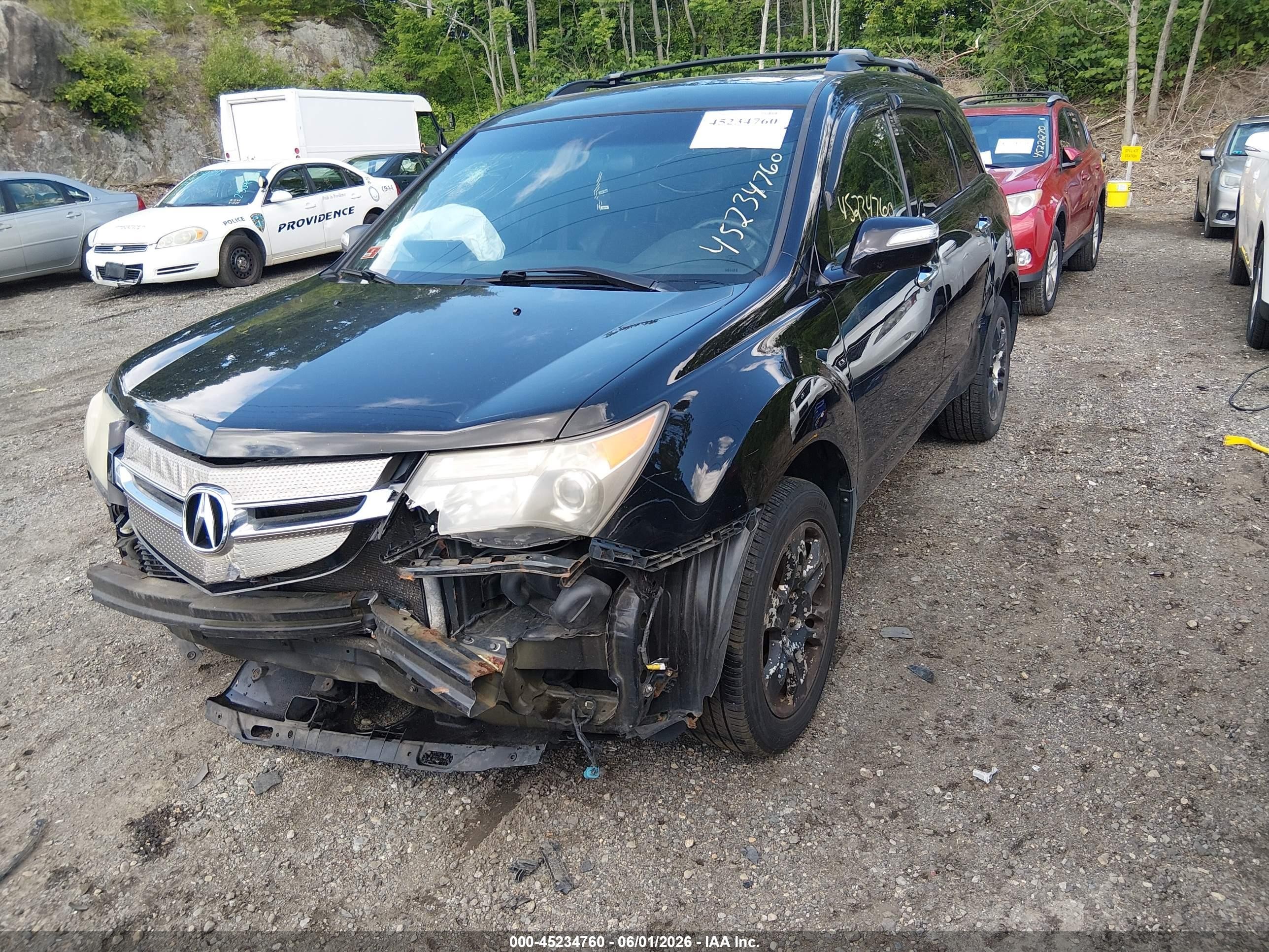 2007 Acura Mdx   Black vin: 2HNYD28277H509348