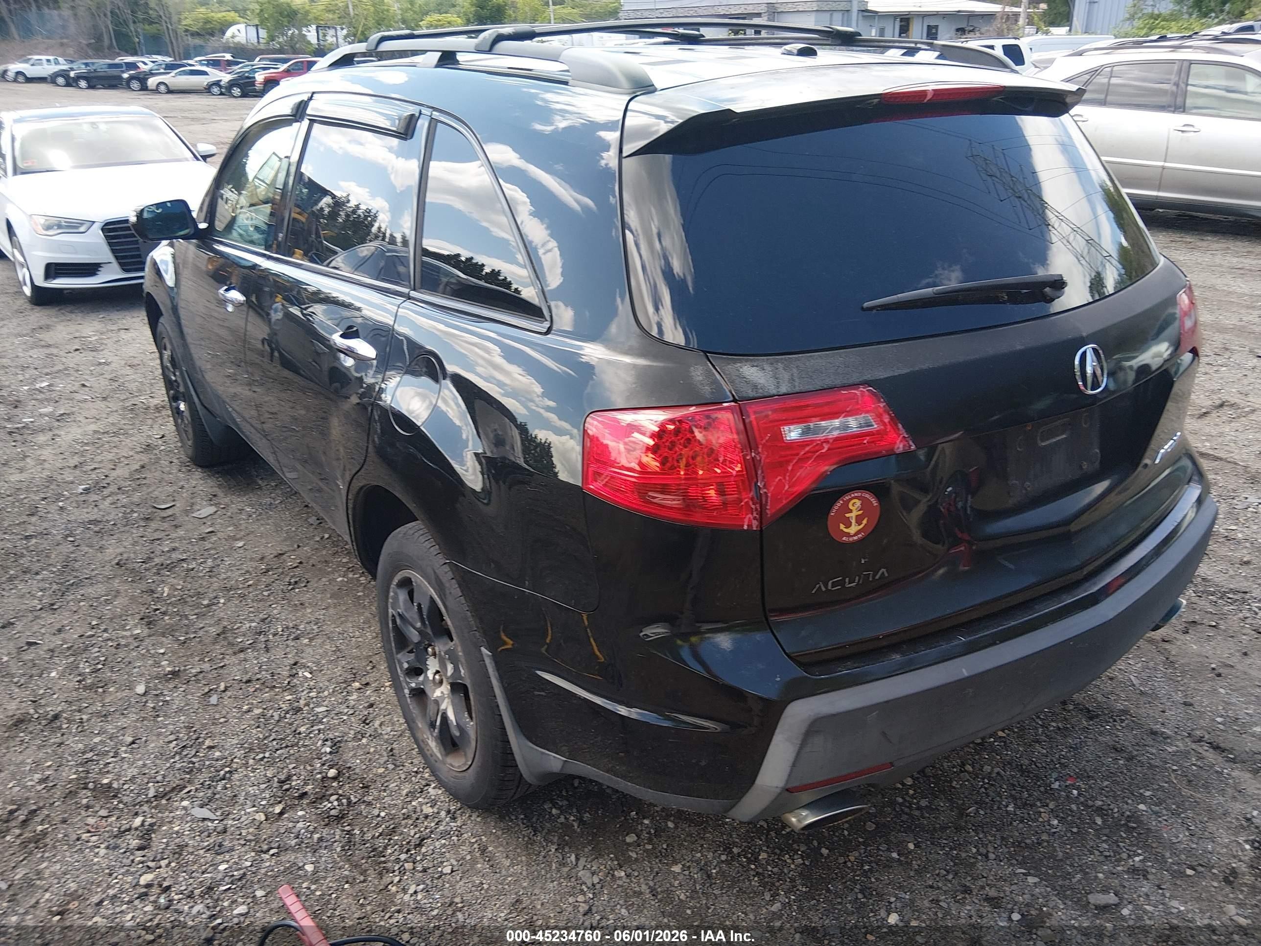 2007 Acura Mdx   Black vin: 2HNYD28277H509348