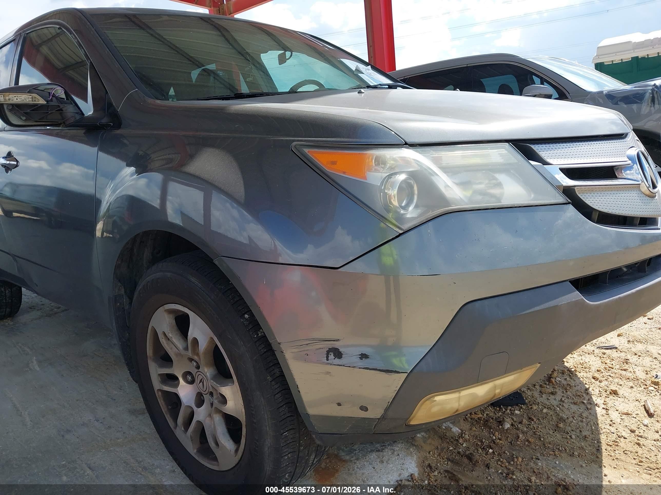 2008 Acura Mdx   Gray vin: 2HNYD28278H543629
