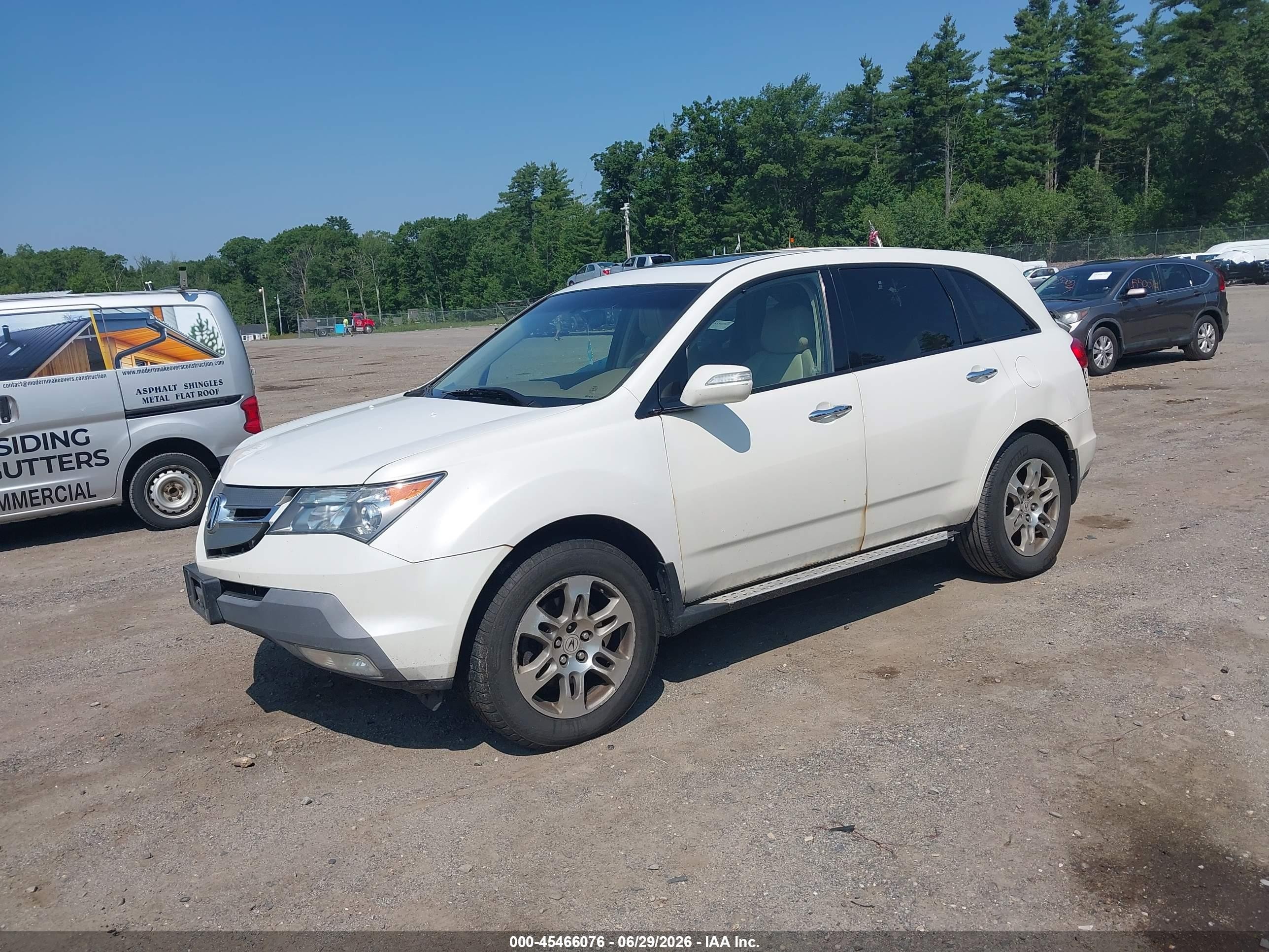2008 Acura Mdx   Белый vin: 2HNYD28278H545140