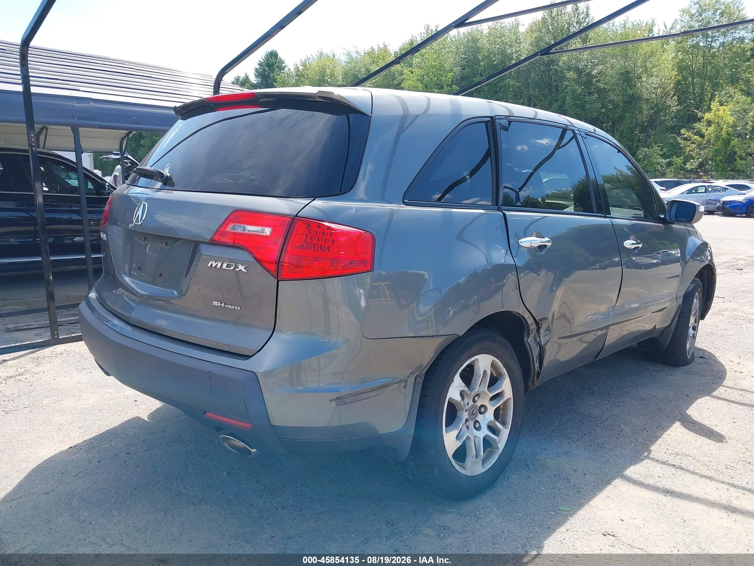 2009 Acura Mdx   Gray vin: 2HNYD28279H516156