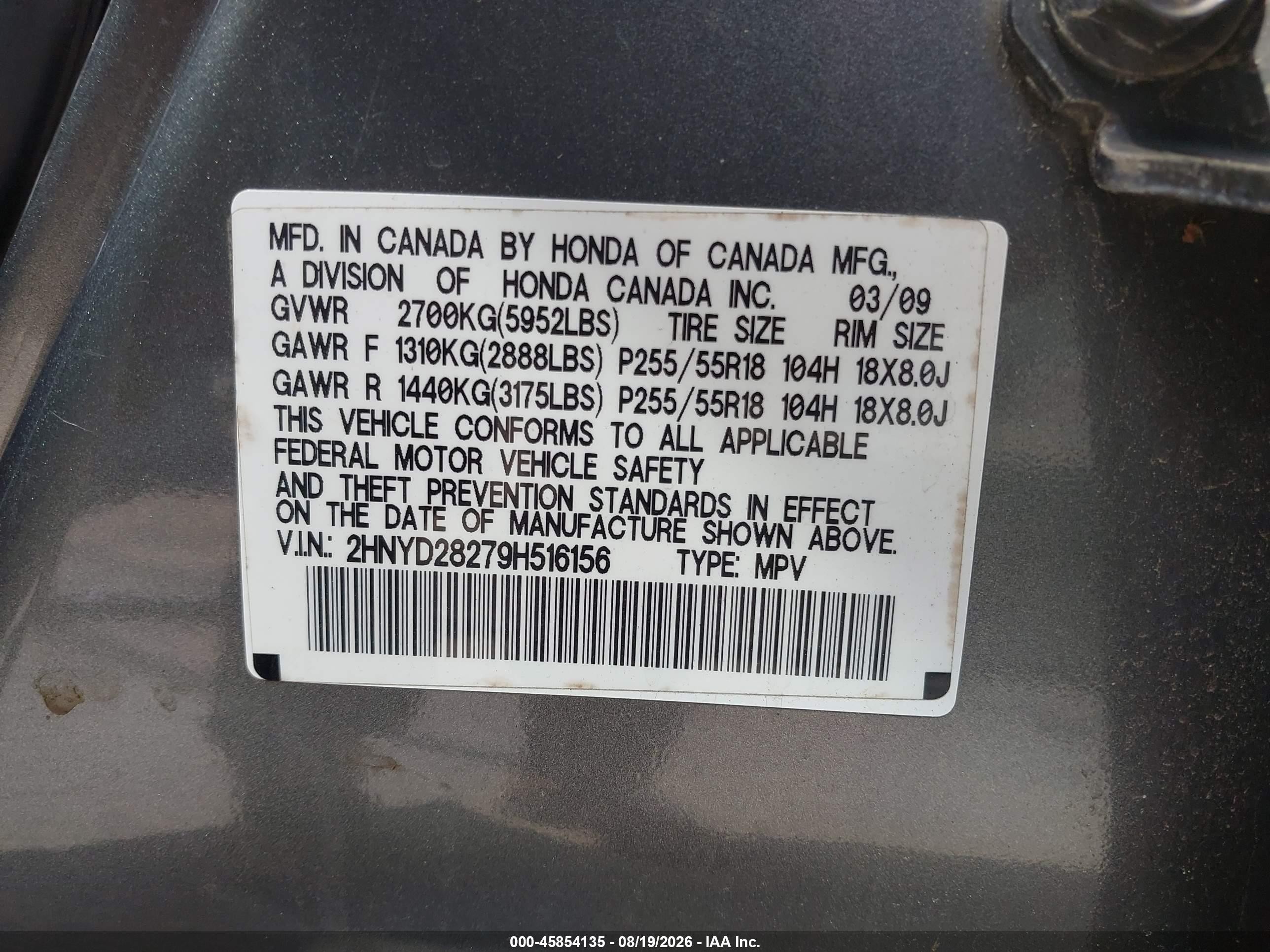 2009 Acura Mdx   Gray vin: 2HNYD28279H516156