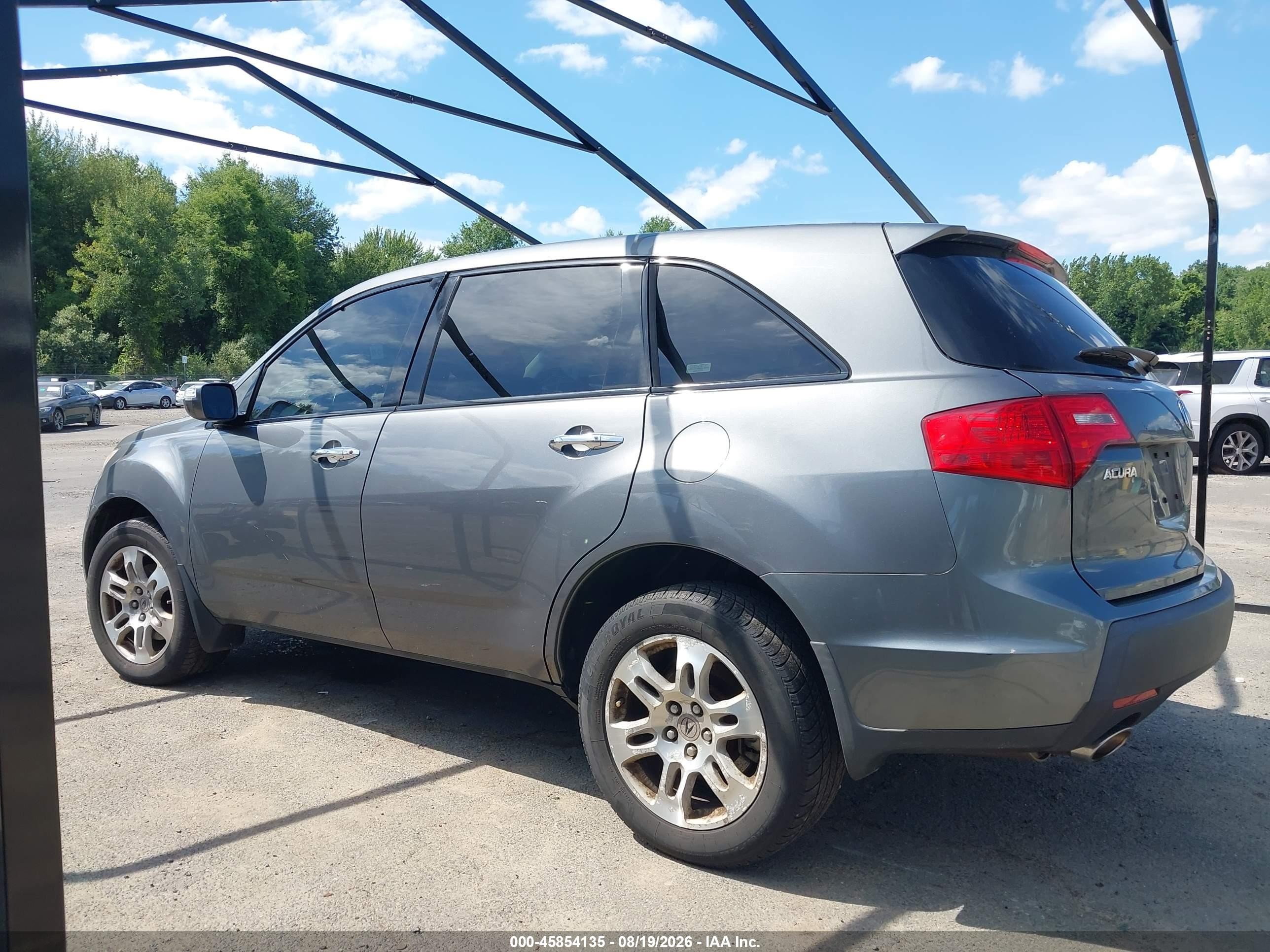 2009 Acura Mdx   Gray vin: 2HNYD28279H516156