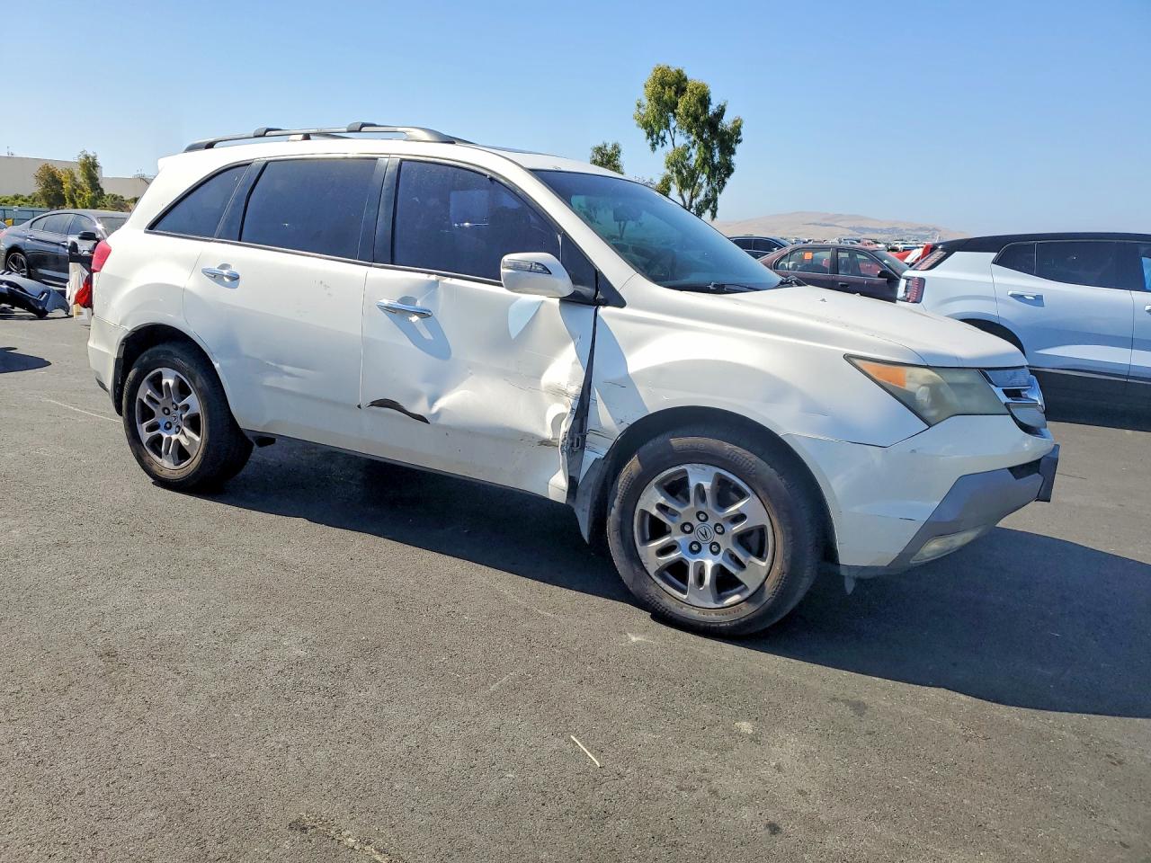 2007 Acura Mdx White vin: 2HNYD28287H513098