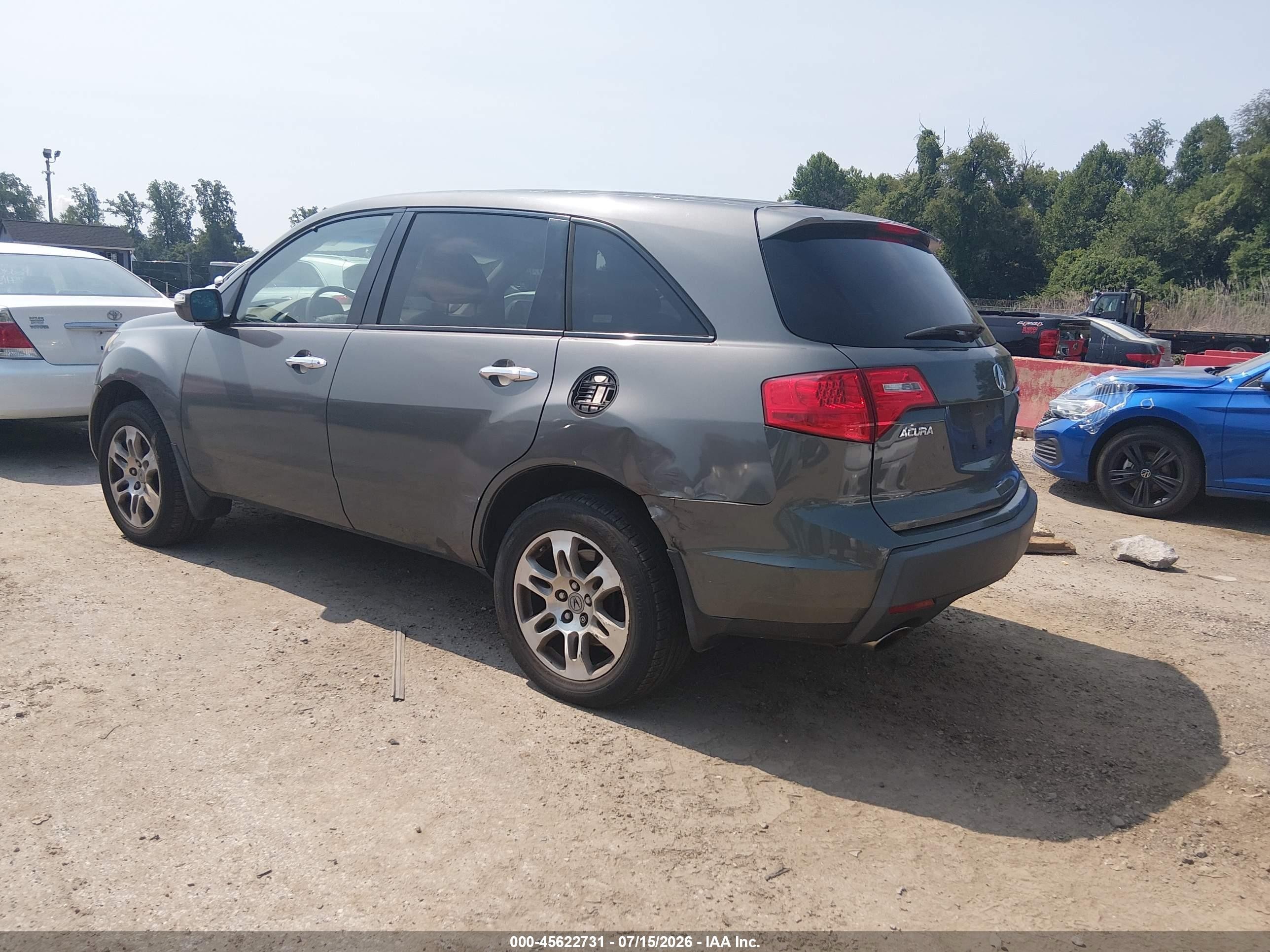 2007 Acura Mdx   Gray vin: 2HNYD28287H529043