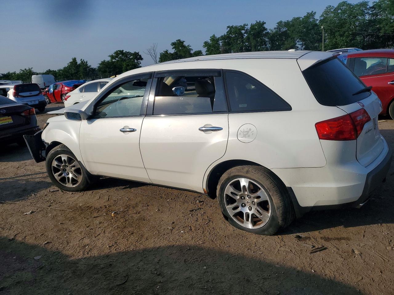 2009 Acura Mdx White vin: 2HNYD28289H520118