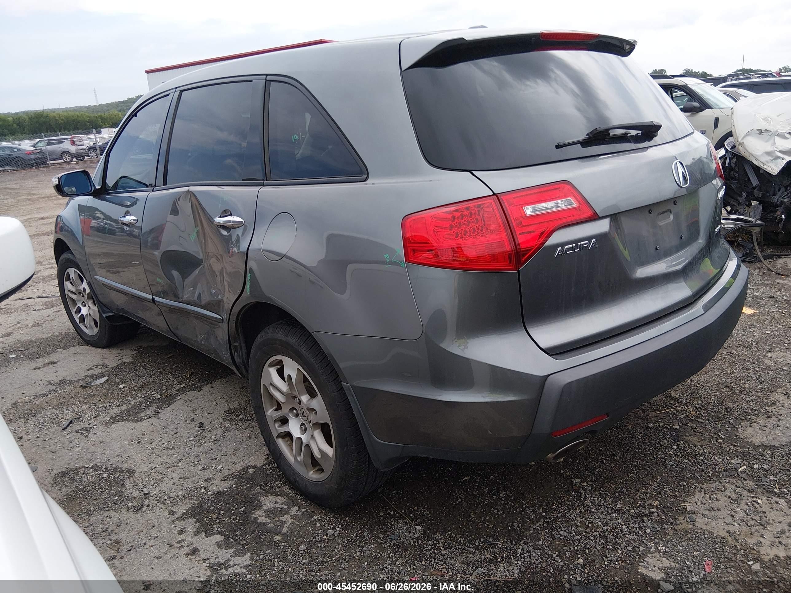 2009 Acura Mdx   Gray vin: 2HNYD28299H516482