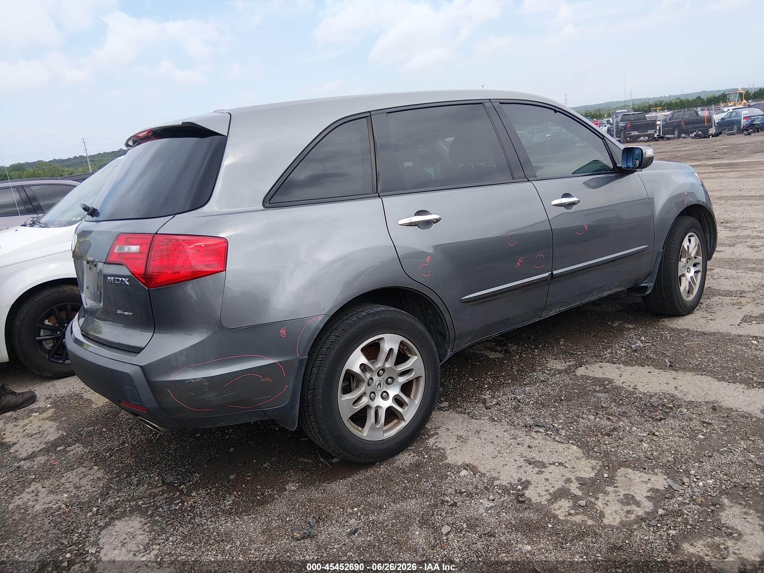 2009 Acura Mdx   Gray vin: 2HNYD28299H516482