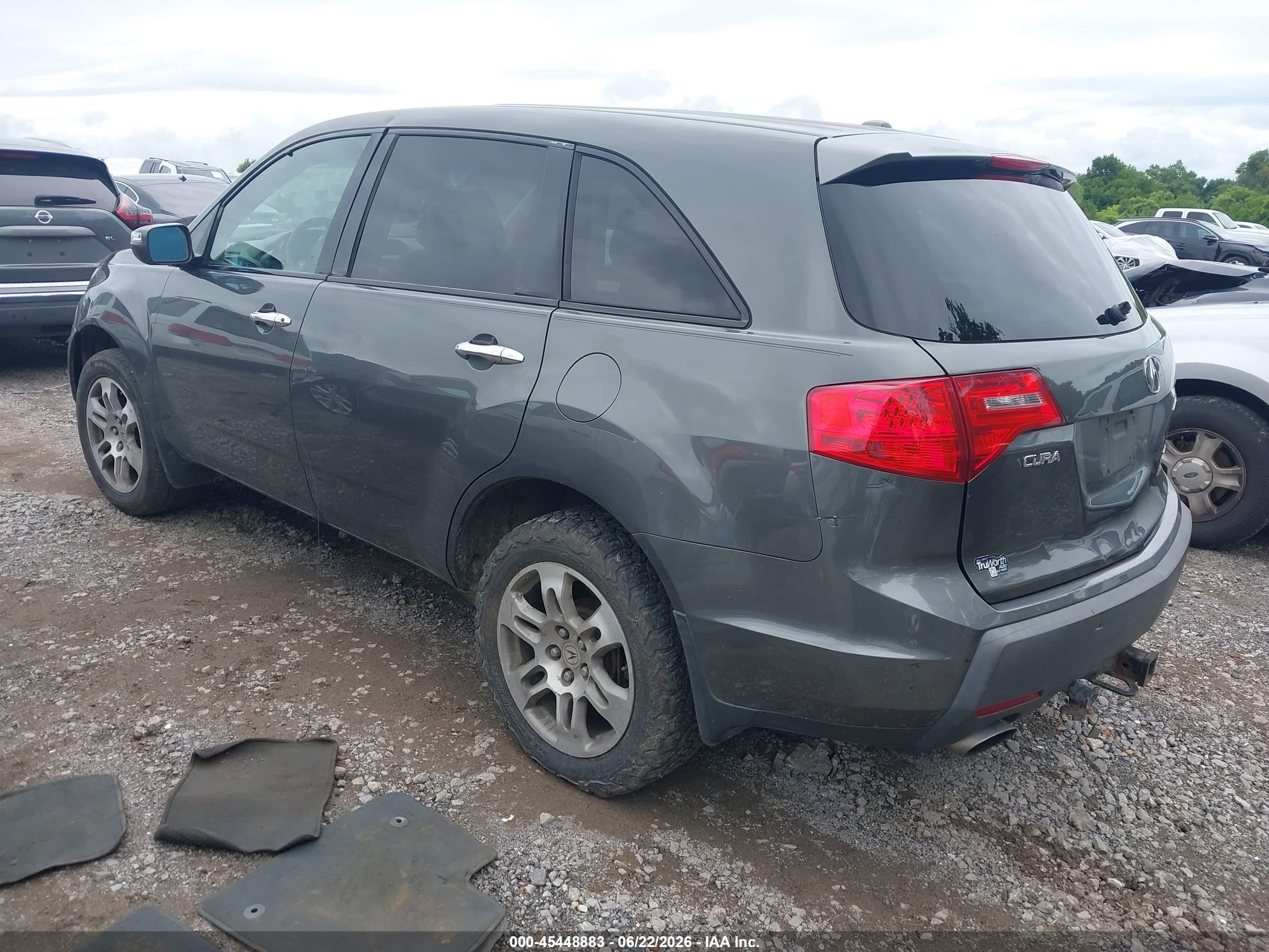 2007 Acura Mdx   Gray vin: 2HNYD282X7H508551