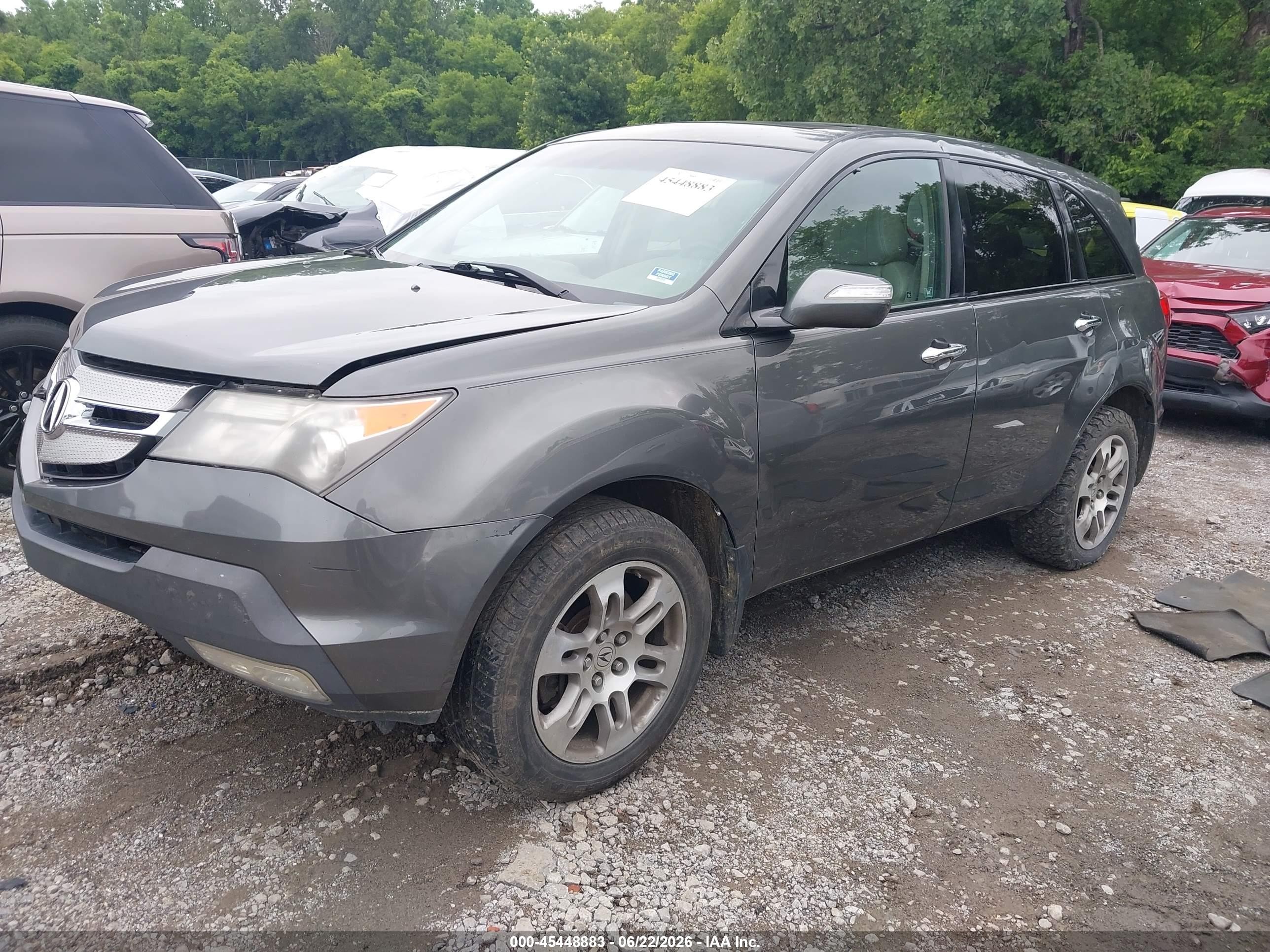 2007 Acura Mdx   Gray vin: 2HNYD282X7H508551