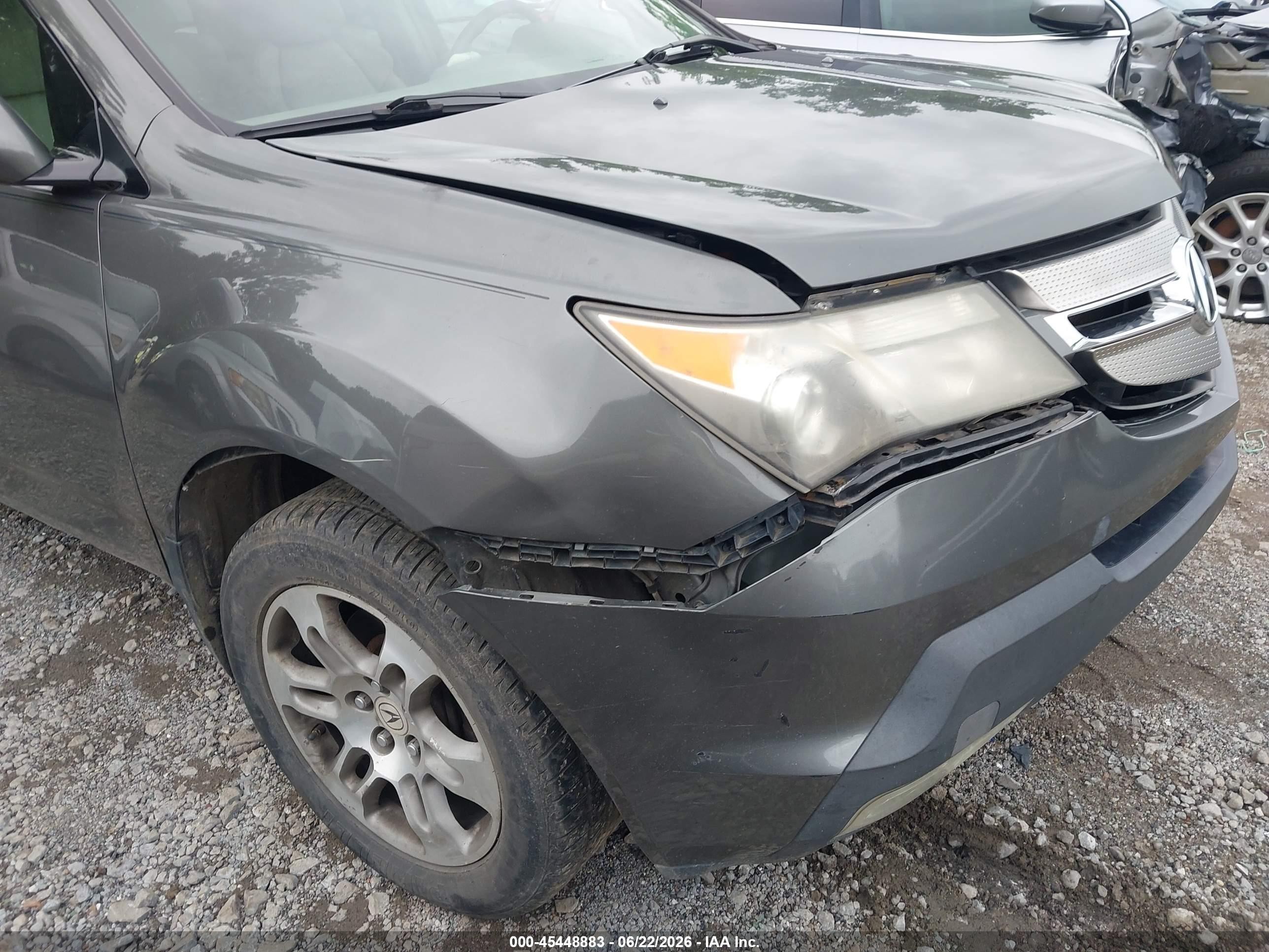 2007 Acura Mdx   Gray vin: 2HNYD282X7H508551