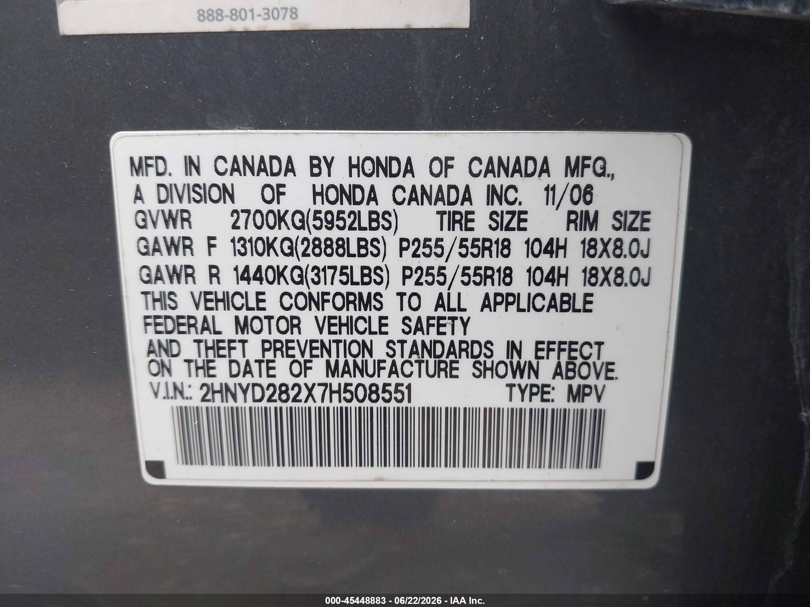 2007 Acura Mdx   Gray vin: 2HNYD282X7H508551