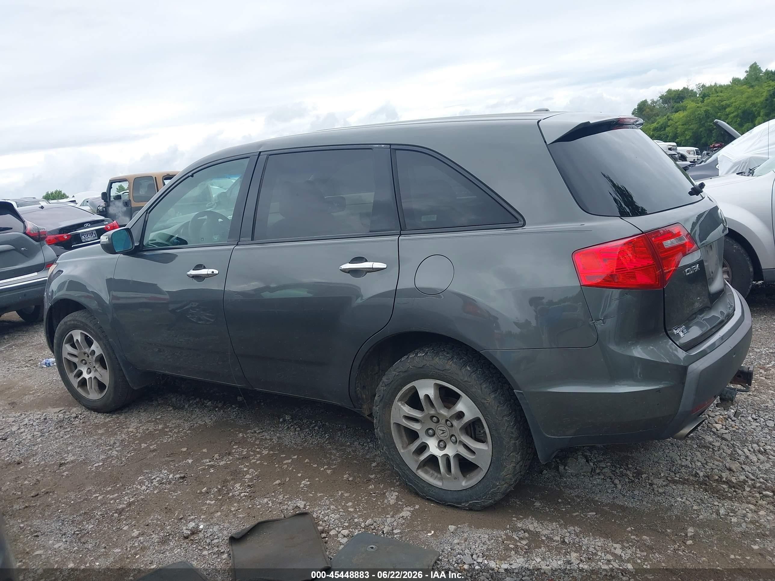 2007 Acura Mdx   Gray vin: 2HNYD282X7H508551