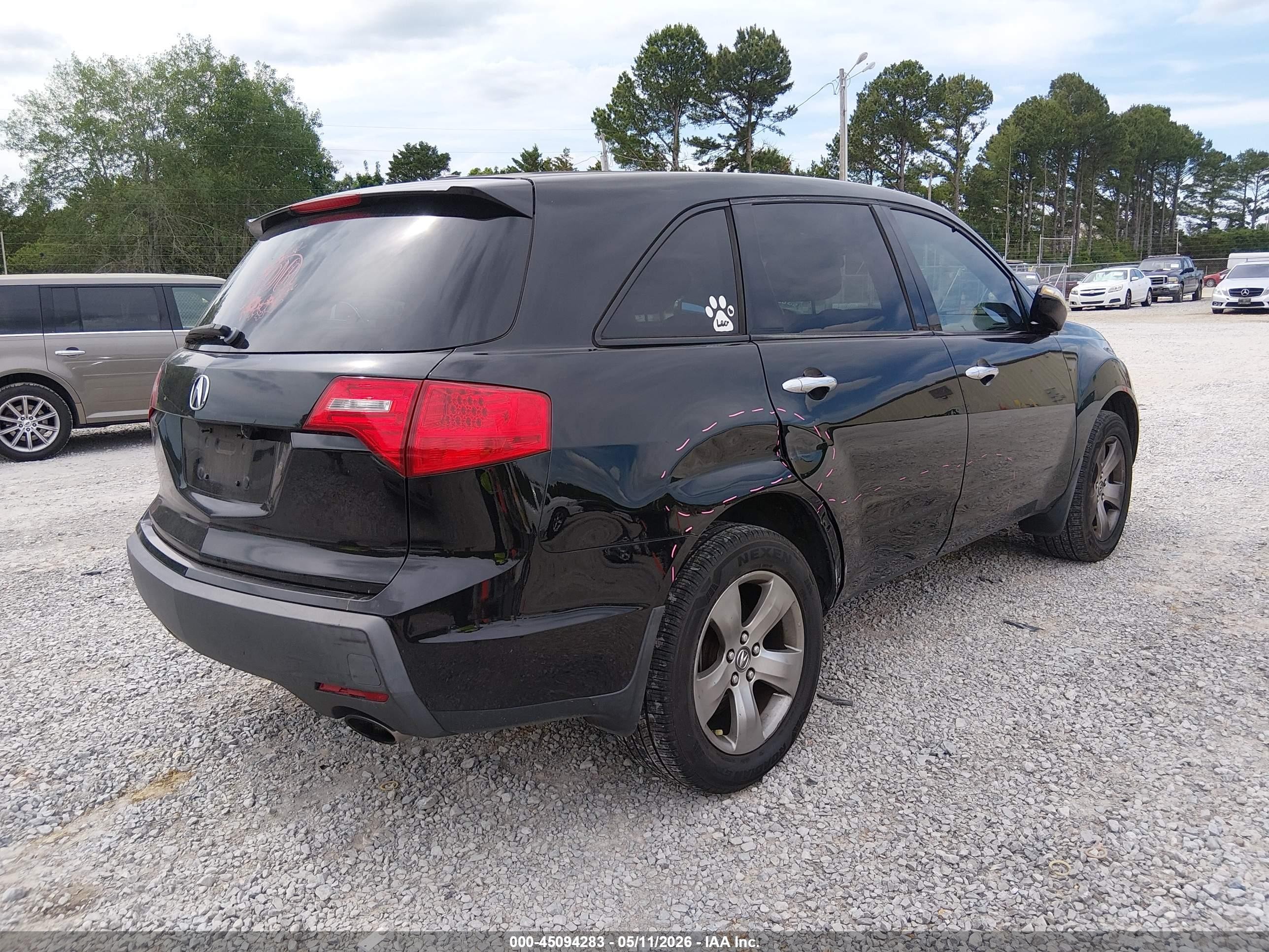 2007 Acura Mdx Technology Package Black vin: 2HNYD28317H509872