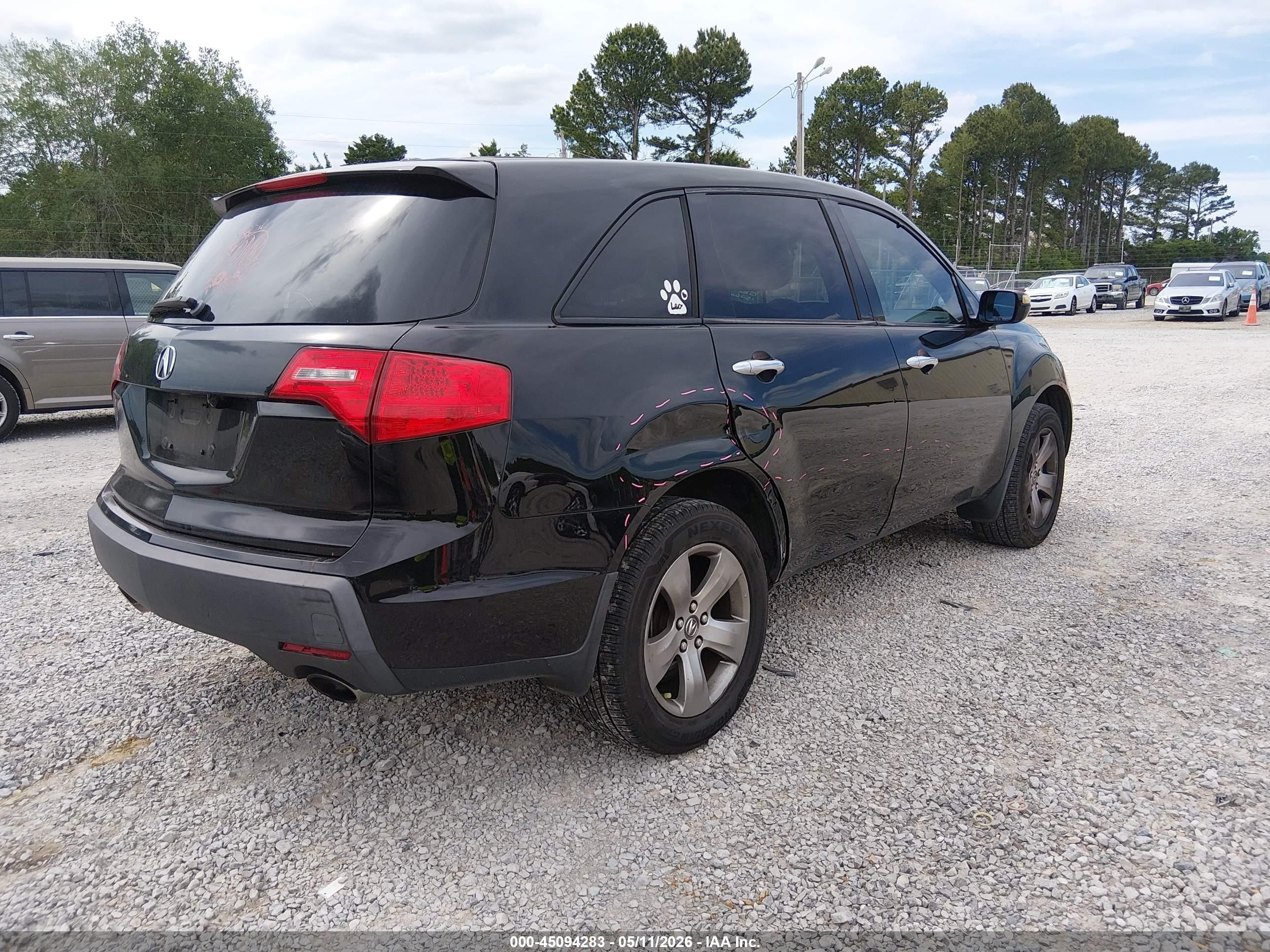 2007 Acura Mdx Technology Package Black vin: 2HNYD28317H509872