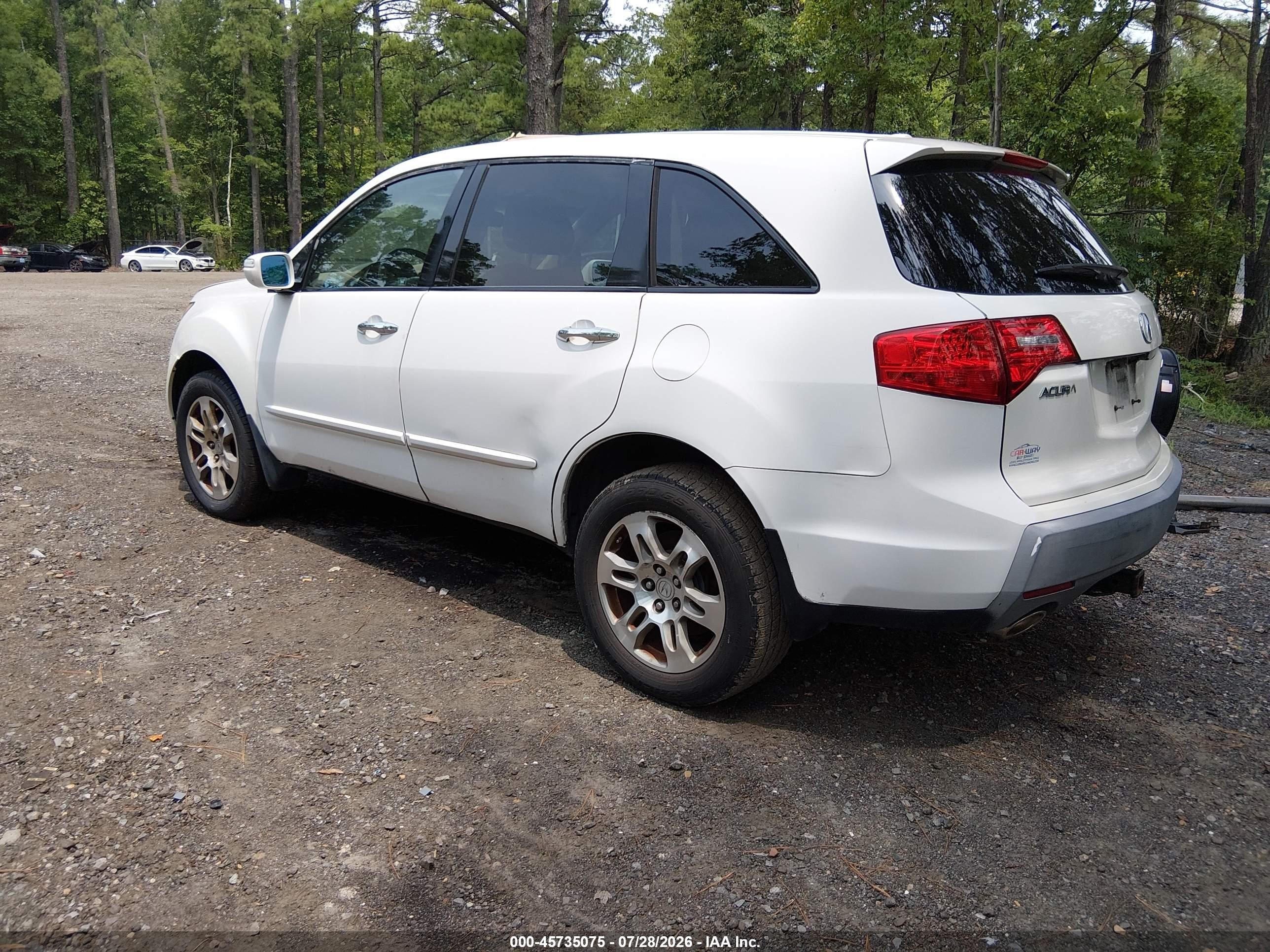 2008 Acura Mdx Technology Package White vin: 2HNYD28318H501644