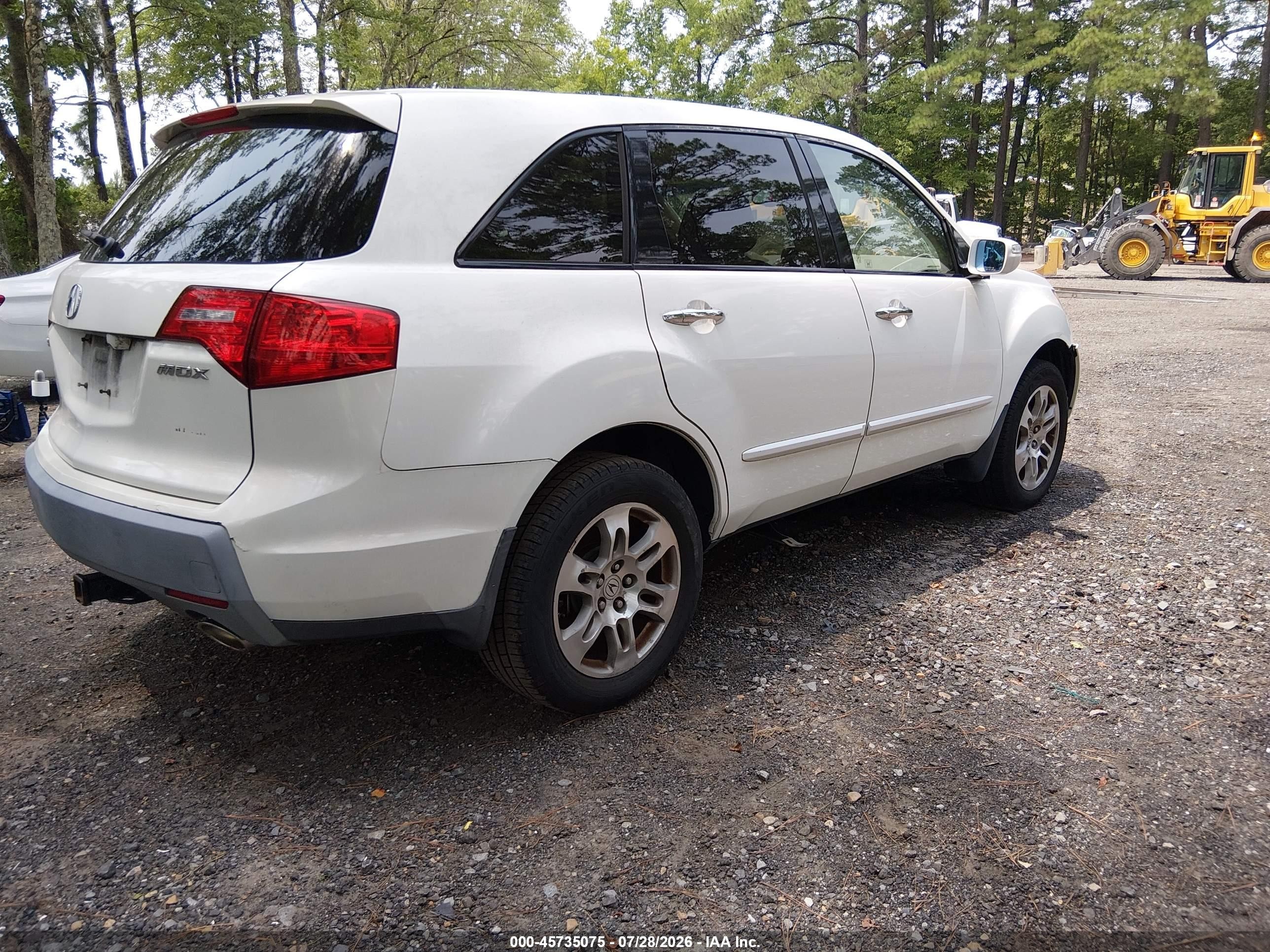 2008 Acura Mdx Technology Package White vin: 2HNYD28318H501644
