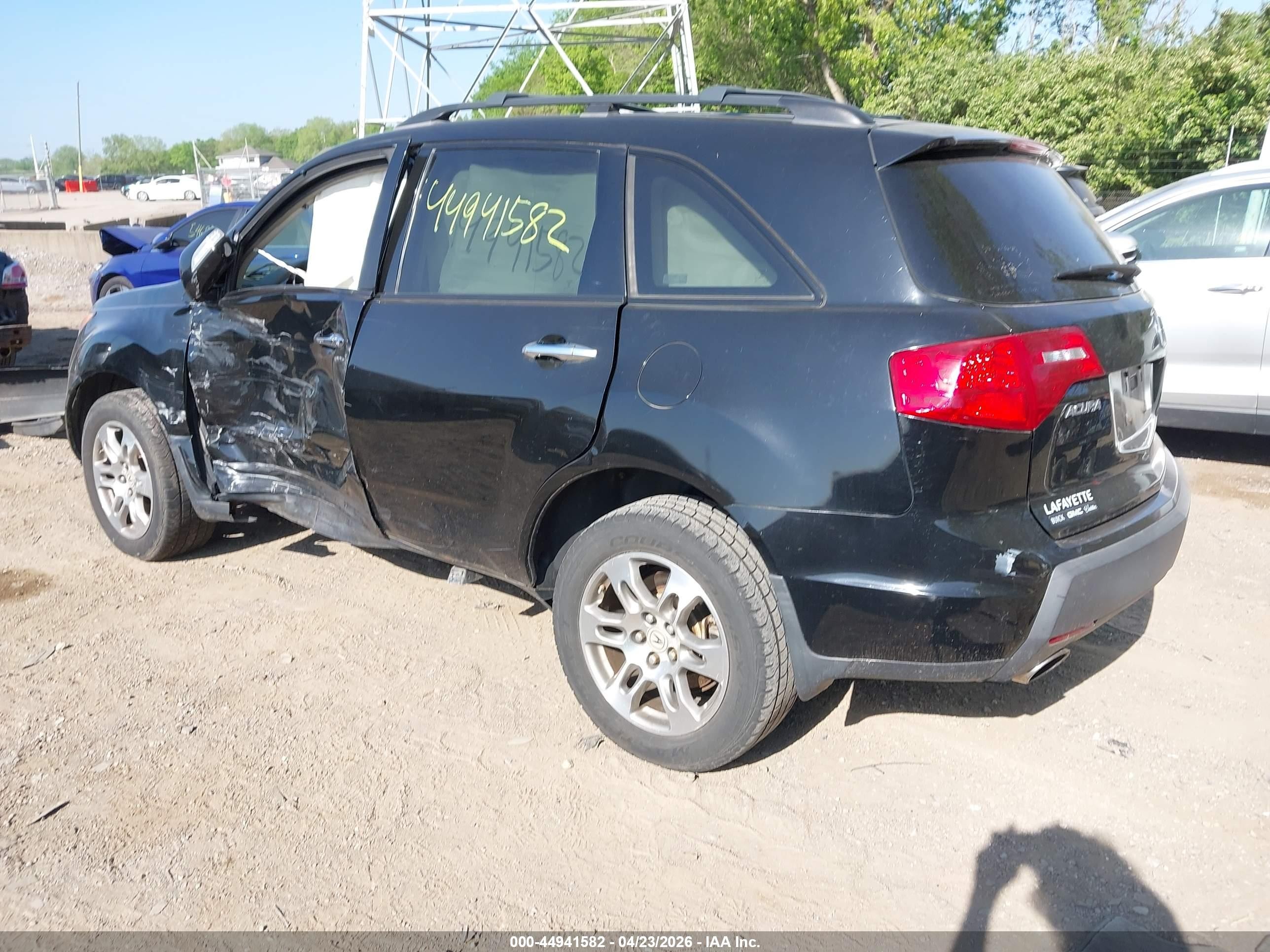 2007 Acura Mdx Technology Package Black vin: 2HNYD28327H511310