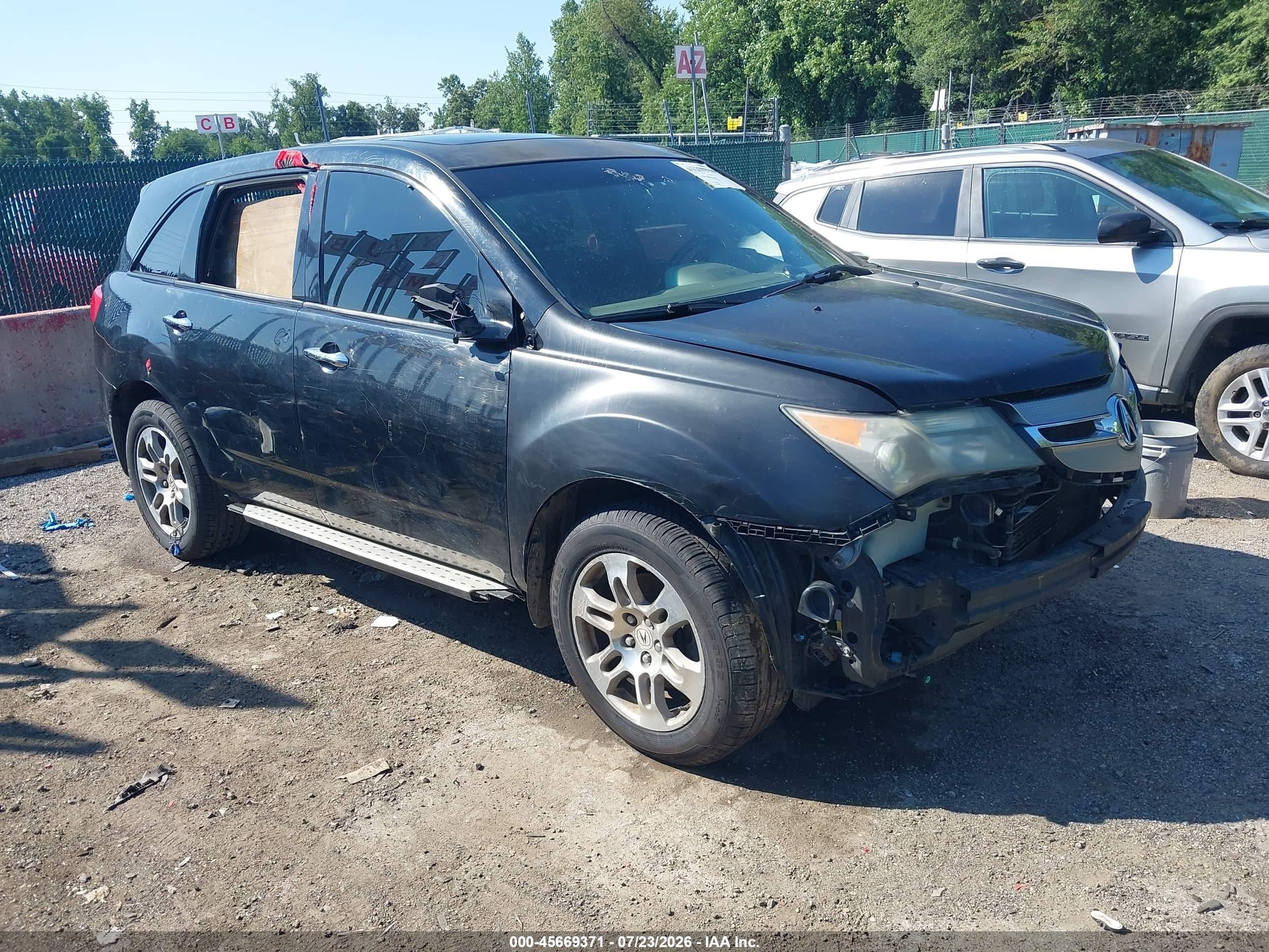 2008 Acura Mdx Technology Package Black vin: 2HNYD28328H538024