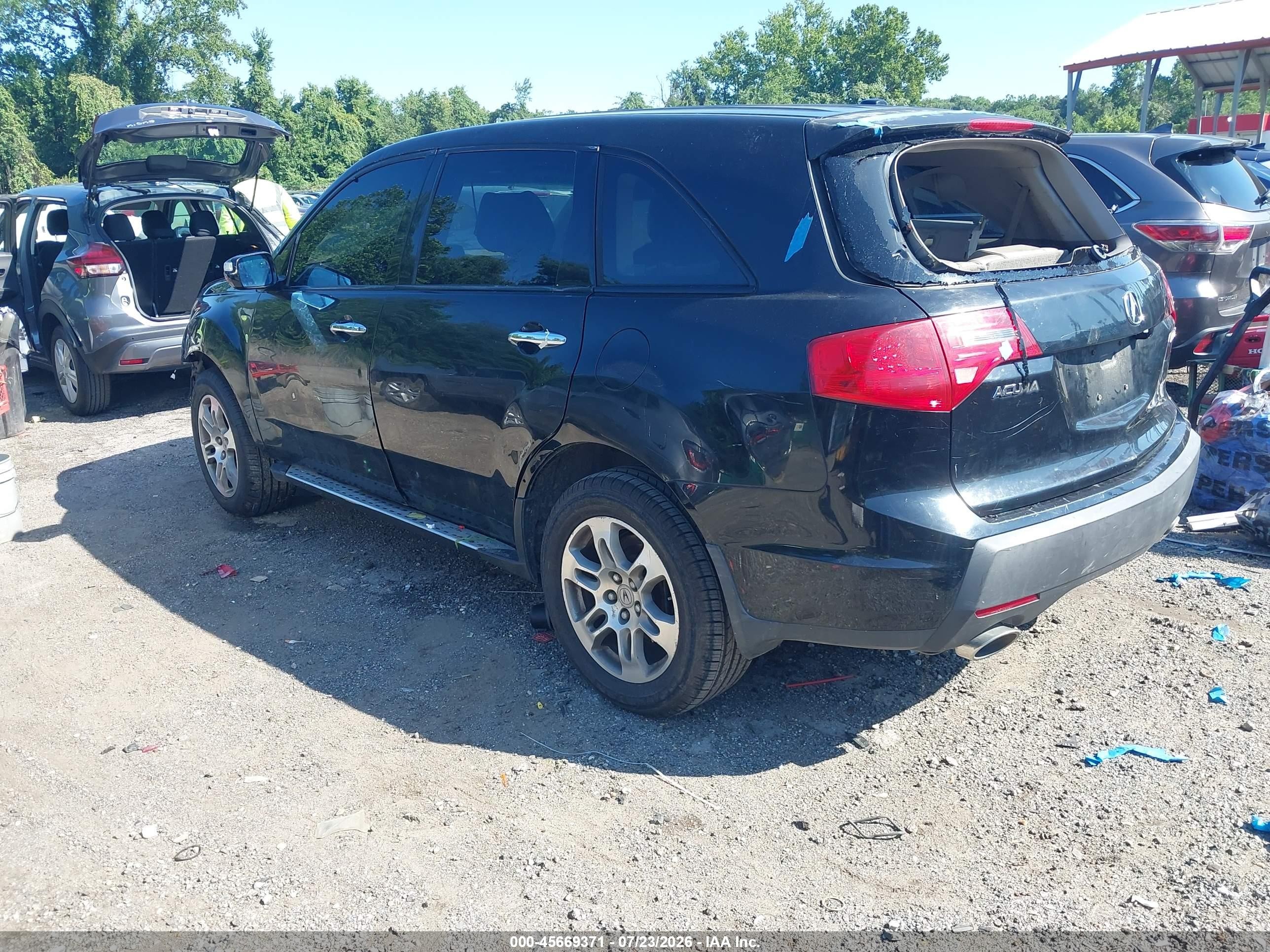2008 Acura Mdx Technology Package Black vin: 2HNYD28328H538024