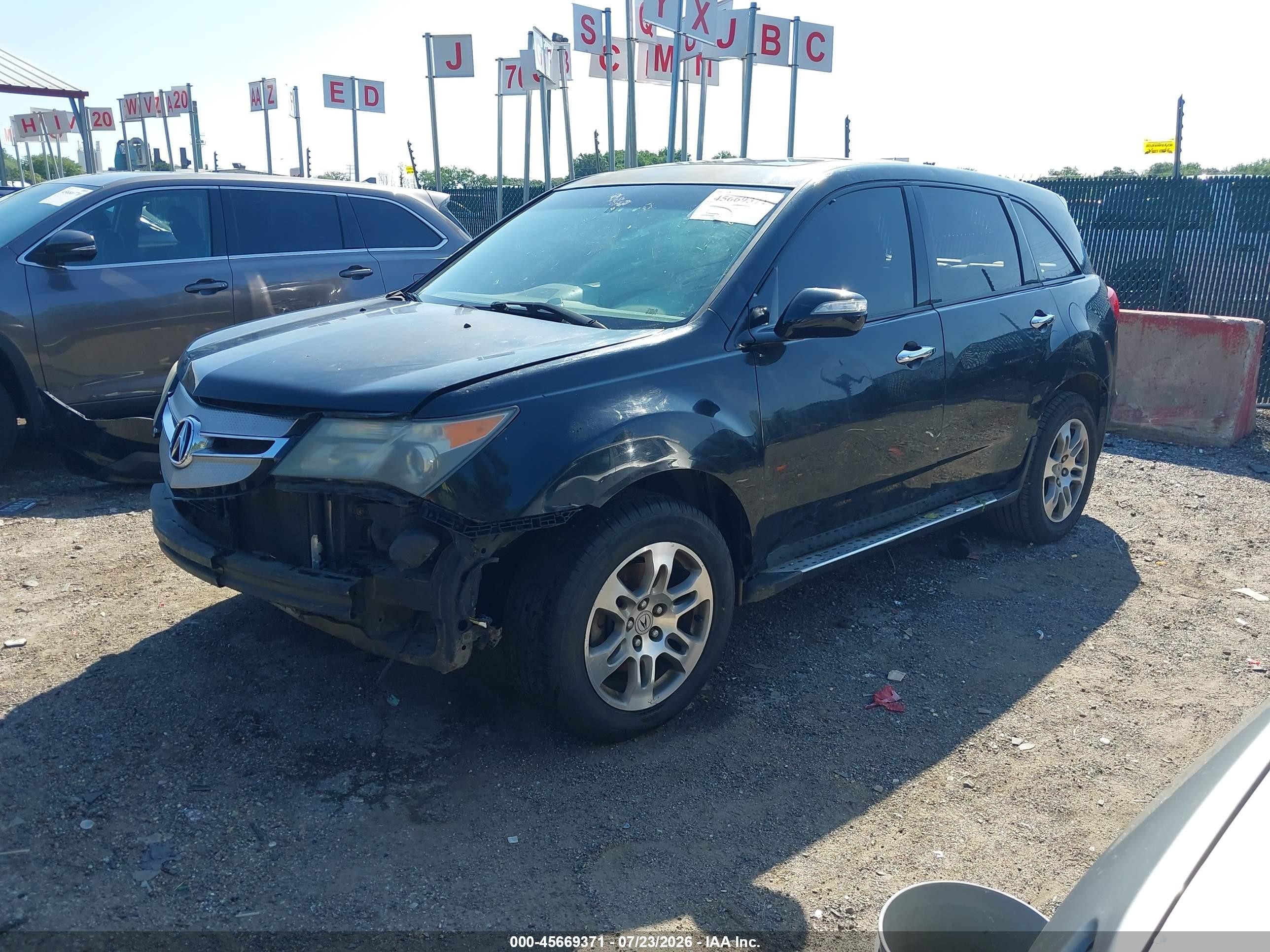 2008 Acura Mdx Technology Package Black vin: 2HNYD28328H538024