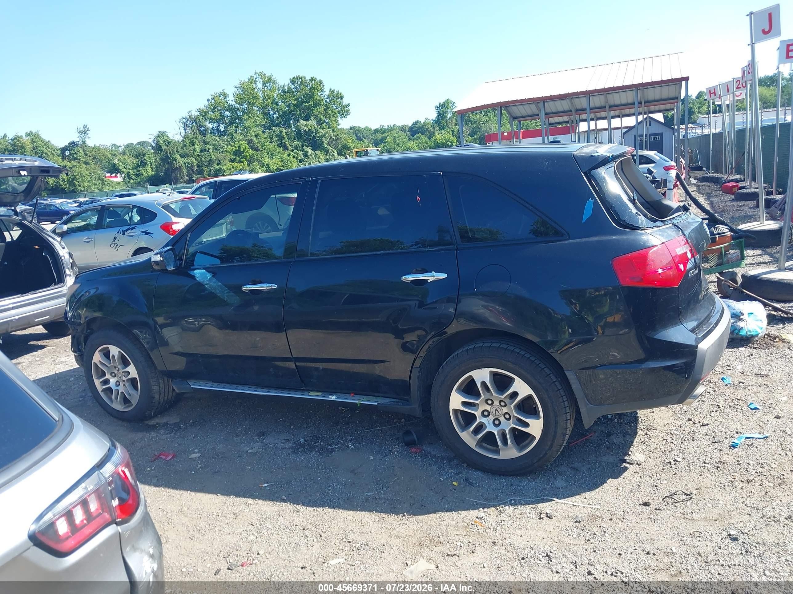 2008 Acura Mdx Technology Package Black vin: 2HNYD28328H538024