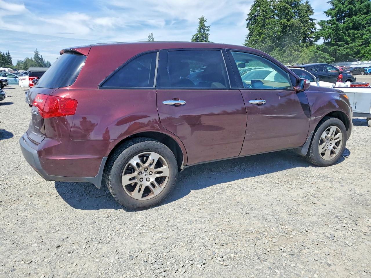 2007 Acura Mdx Technology Maroon vin: 2HNYD28337H526611