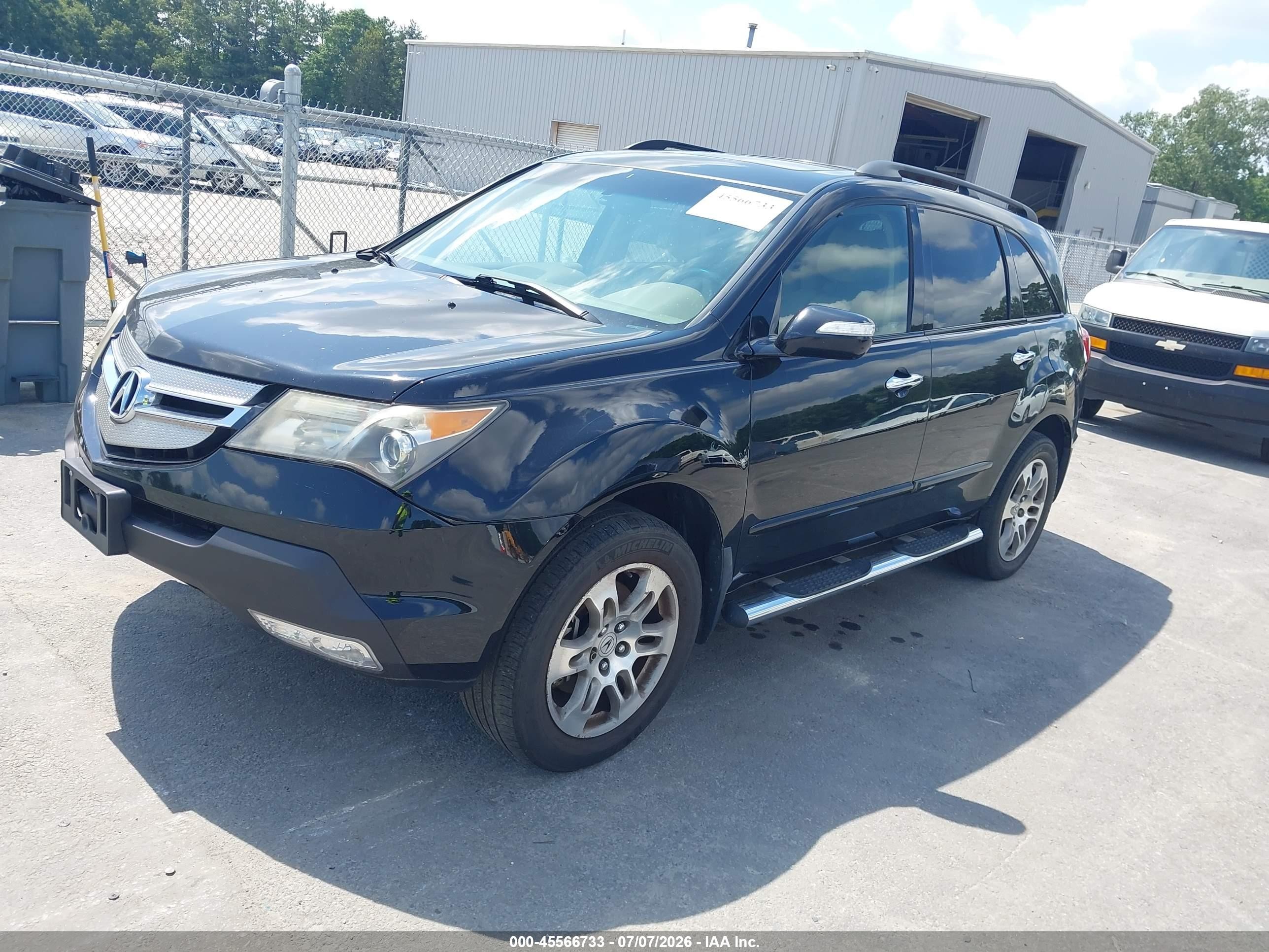 2007 Acura Mdx Technology Package Black vin: 2HNYD28337H549029