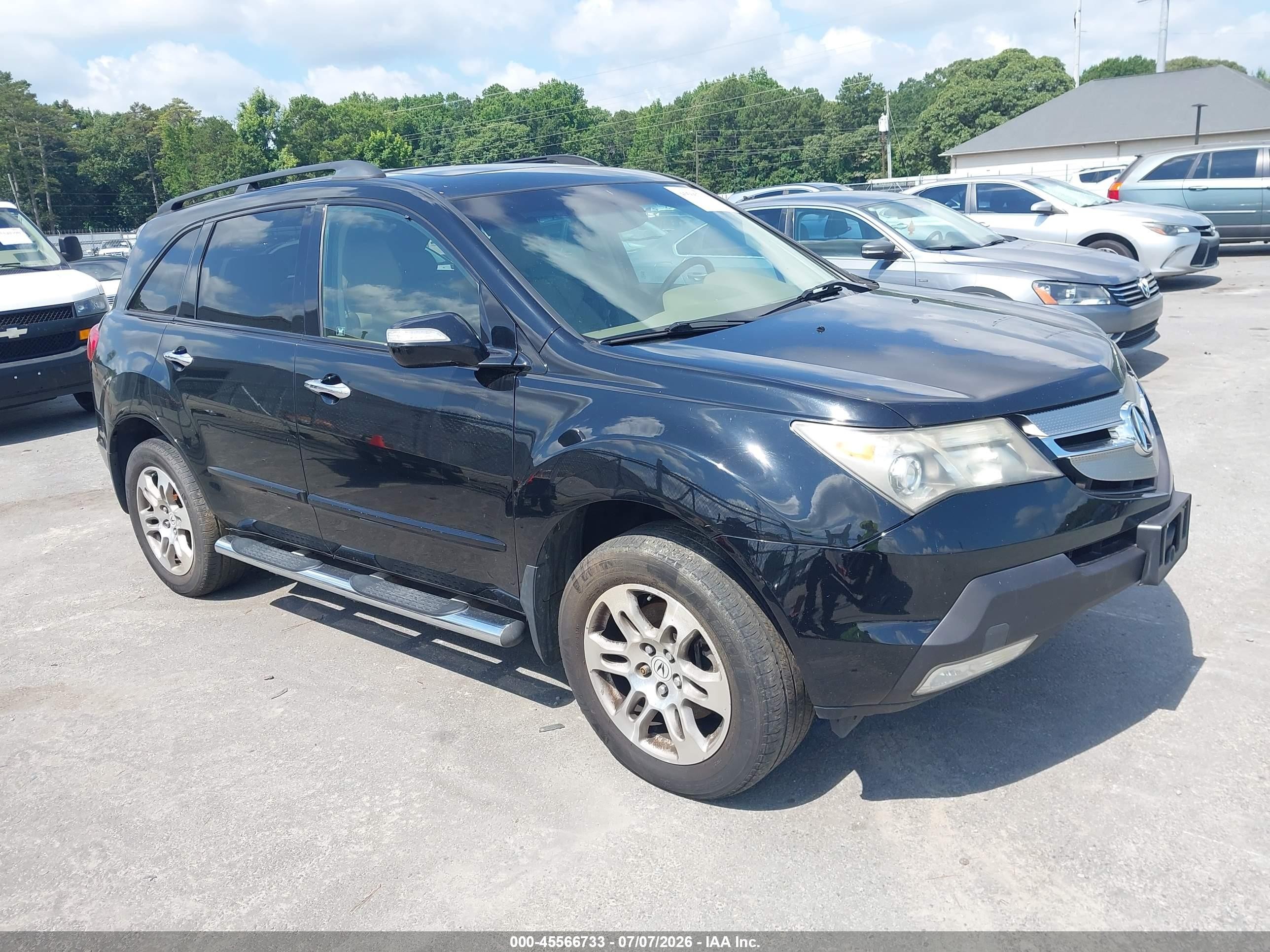 2007 Acura Mdx Technology Package Black vin: 2HNYD28337H549029