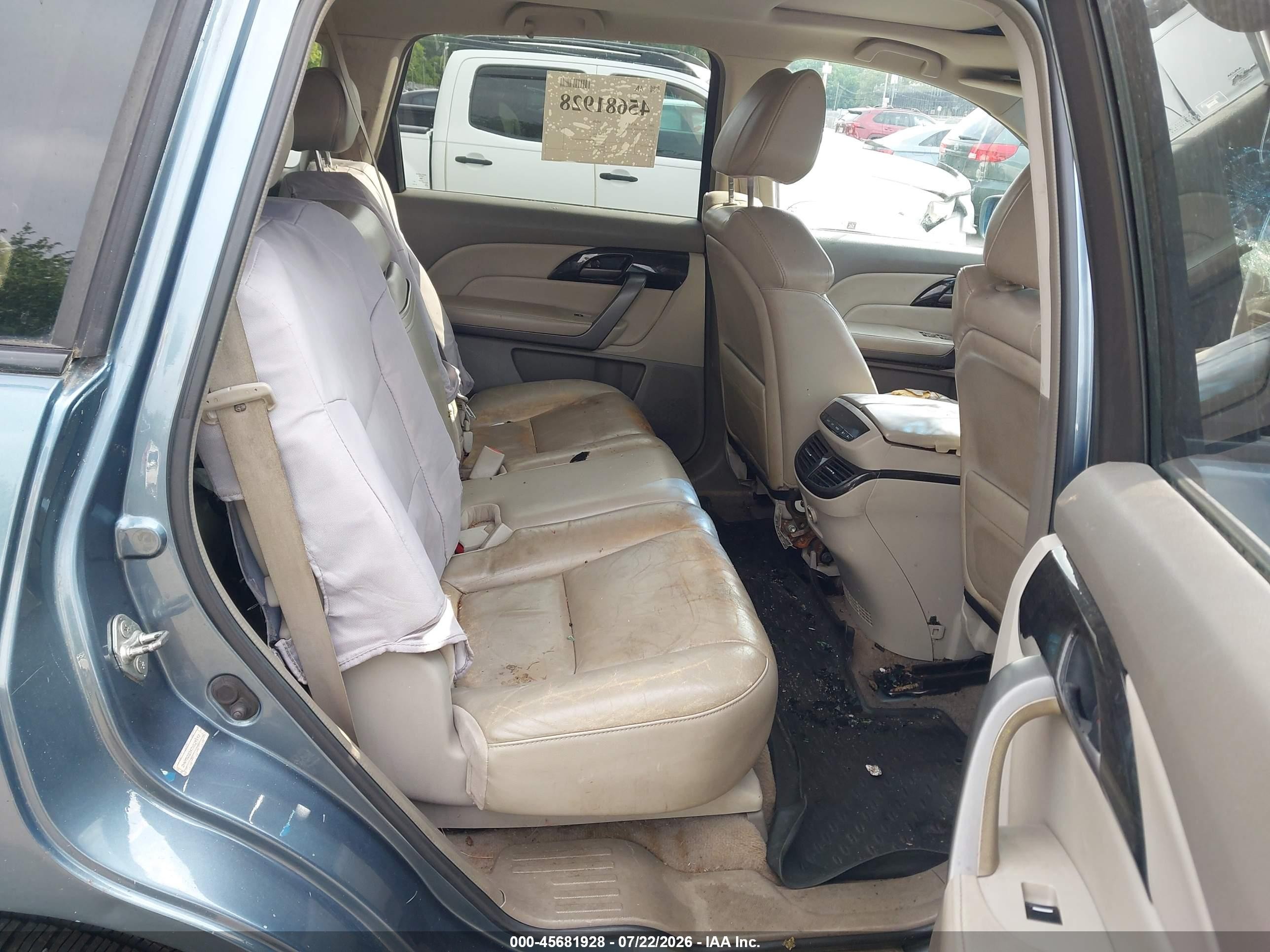 2007 Acura Mdx Technology Package Blue vin: 2HNYD28347H529193