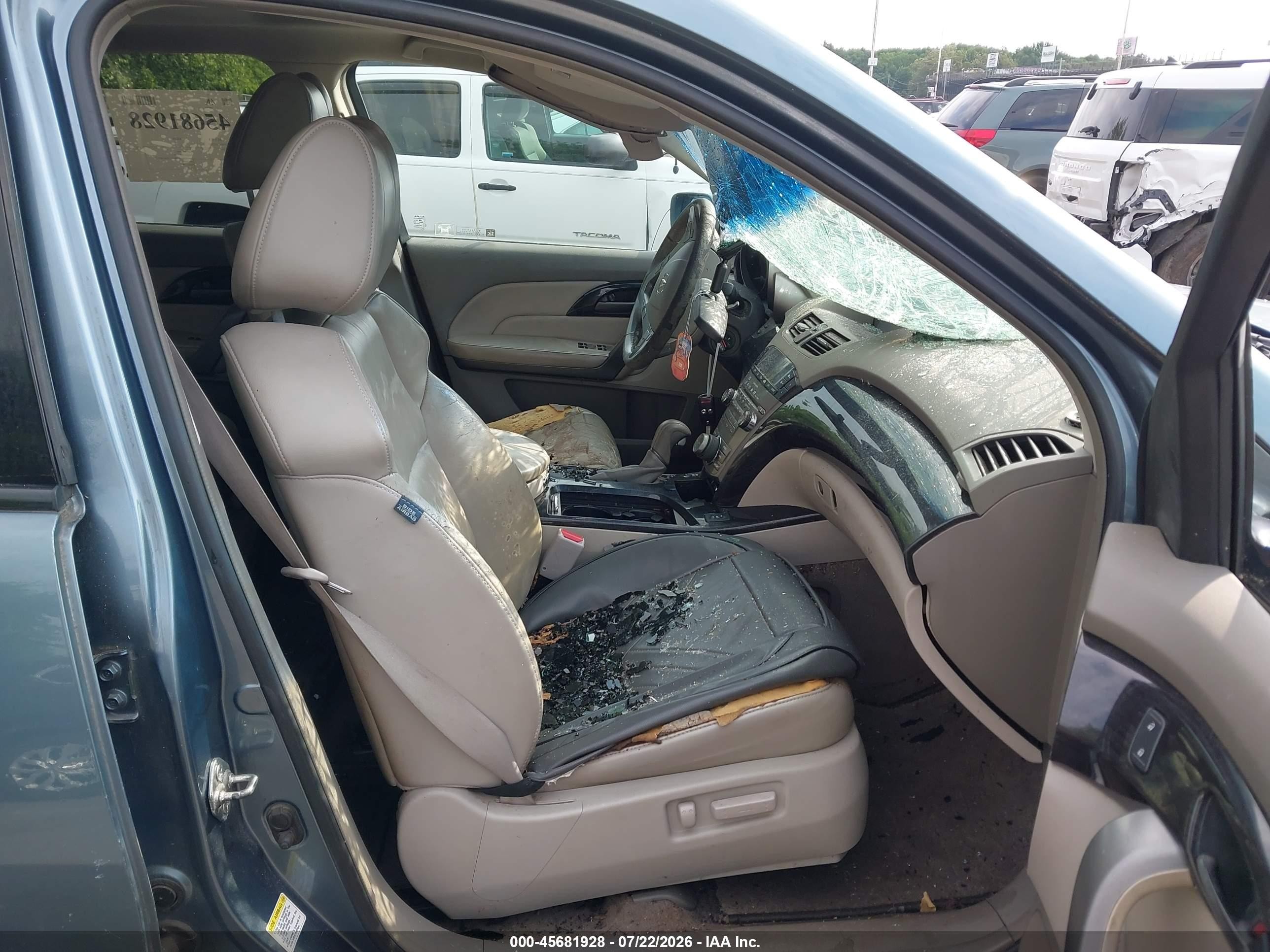 2007 Acura Mdx Technology Package Blue vin: 2HNYD28347H529193