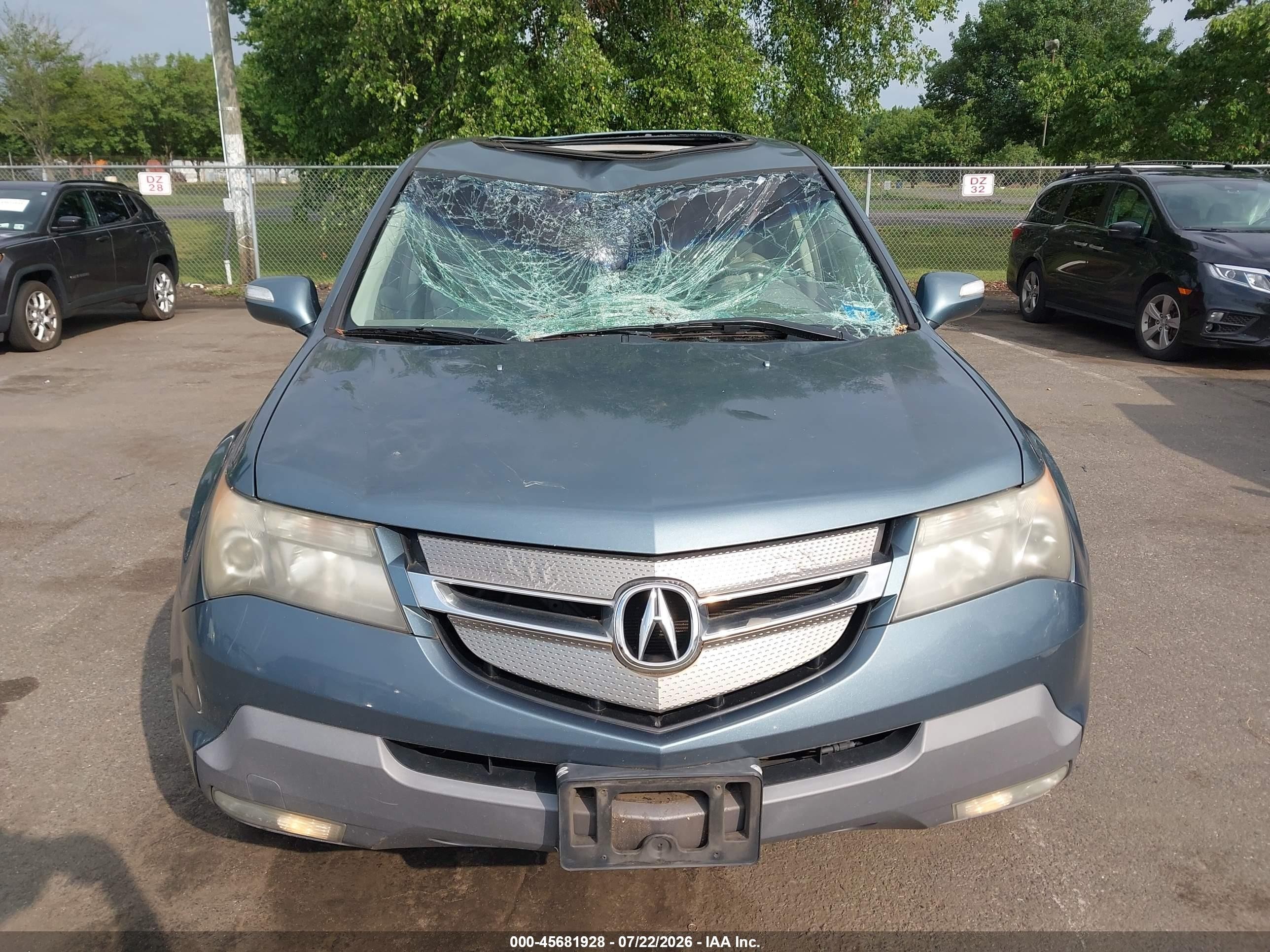 2007 Acura Mdx Technology Package Blue vin: 2HNYD28347H529193