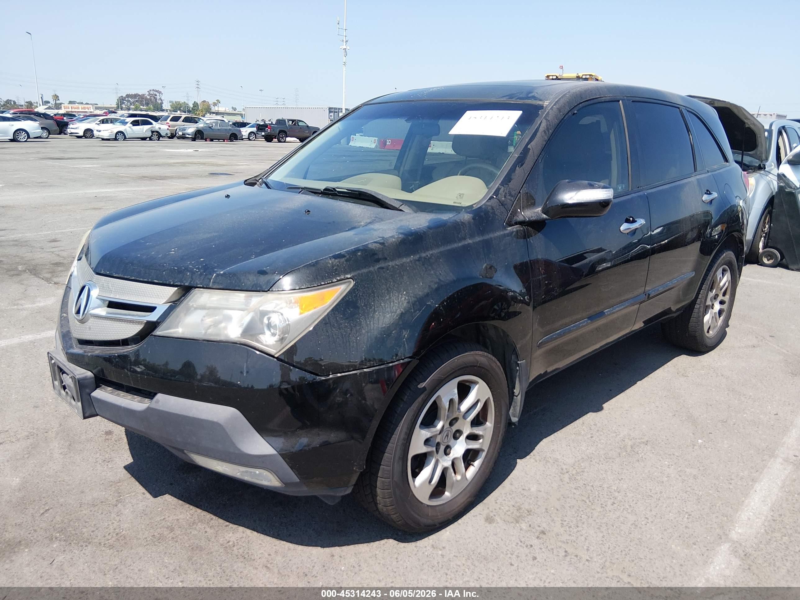 2007 Acura Mdx Technology Package Black vin: 2HNYD28347H535740