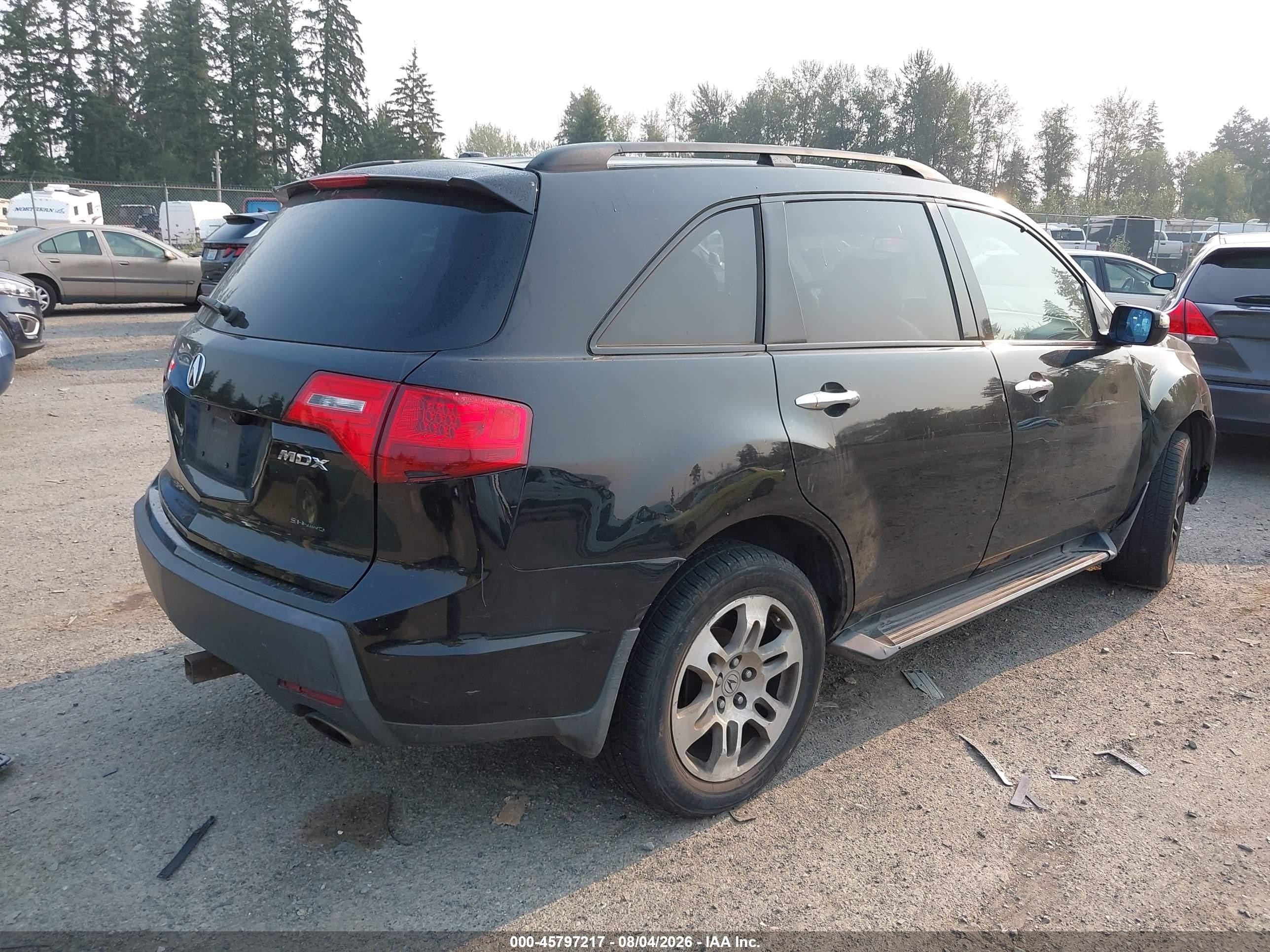 2008 Acura Mdx Technology Package Черный vin: 2HNYD28348H512878
