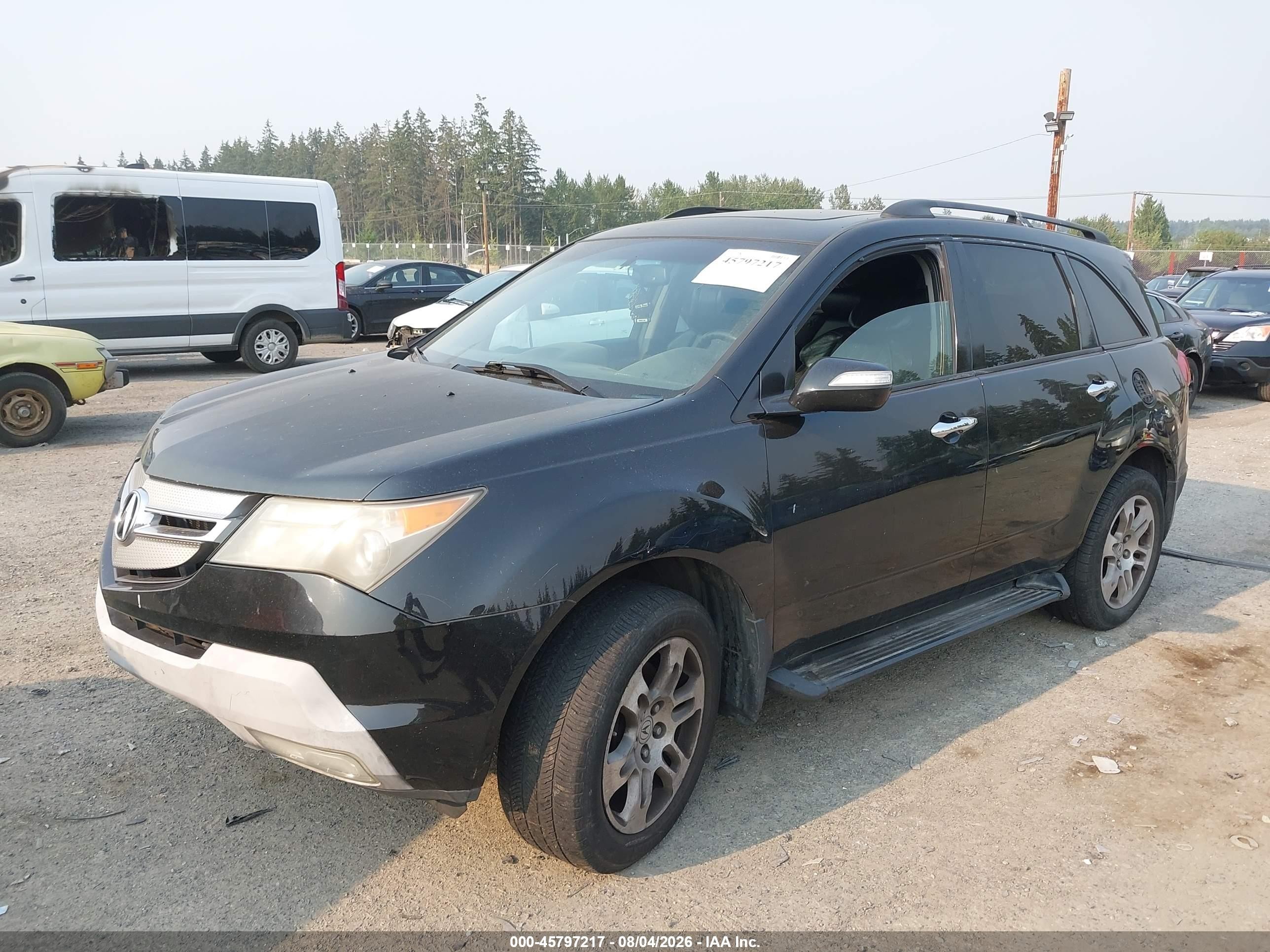 2008 Acura Mdx Technology Package Черный vin: 2HNYD28348H512878