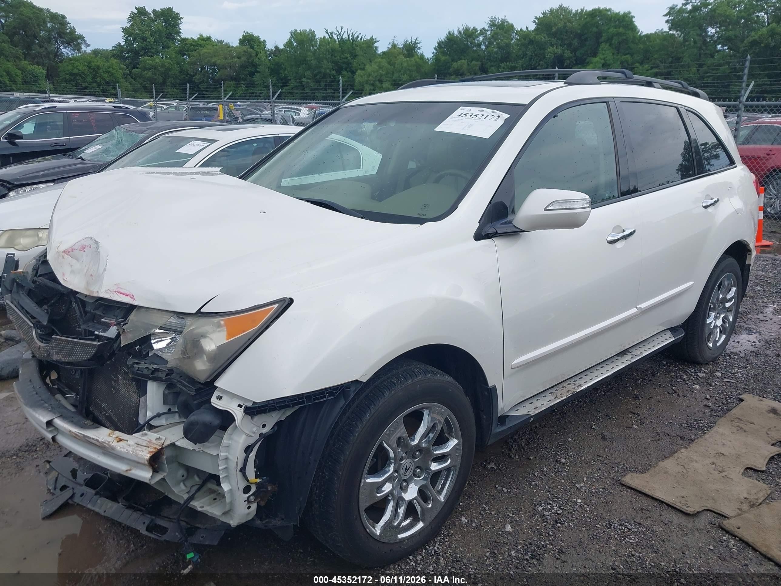 2007 Acura Mdx Technology Package White vin: 2HNYD28357H510412