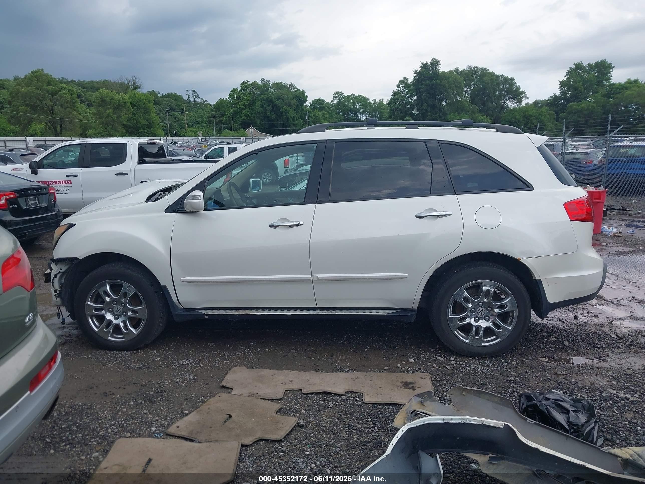 2007 Acura Mdx Technology Package White vin: 2HNYD28357H510412