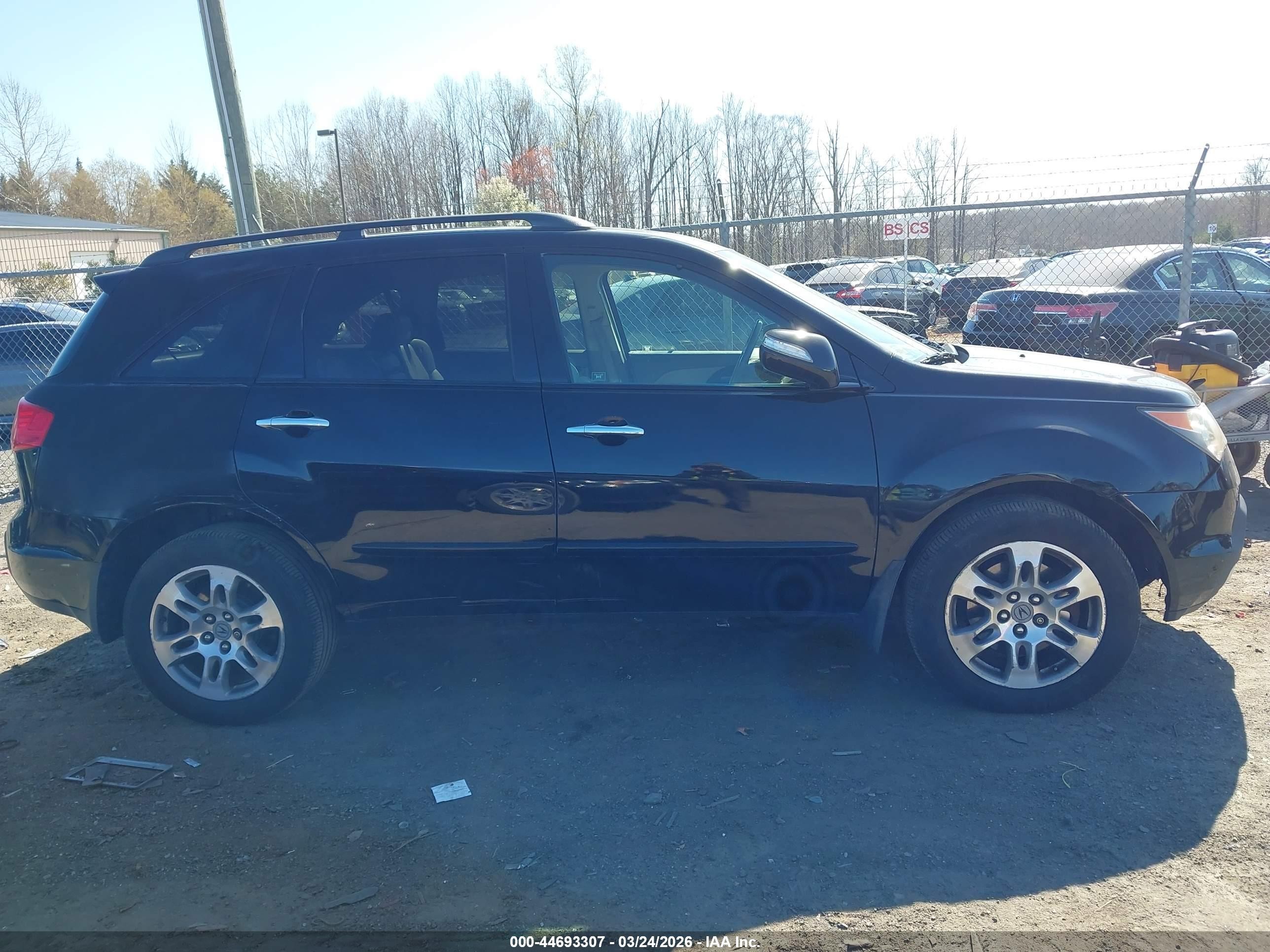 2007 Acura Mdx Technology Package Black vin: 2HNYD28357H511317