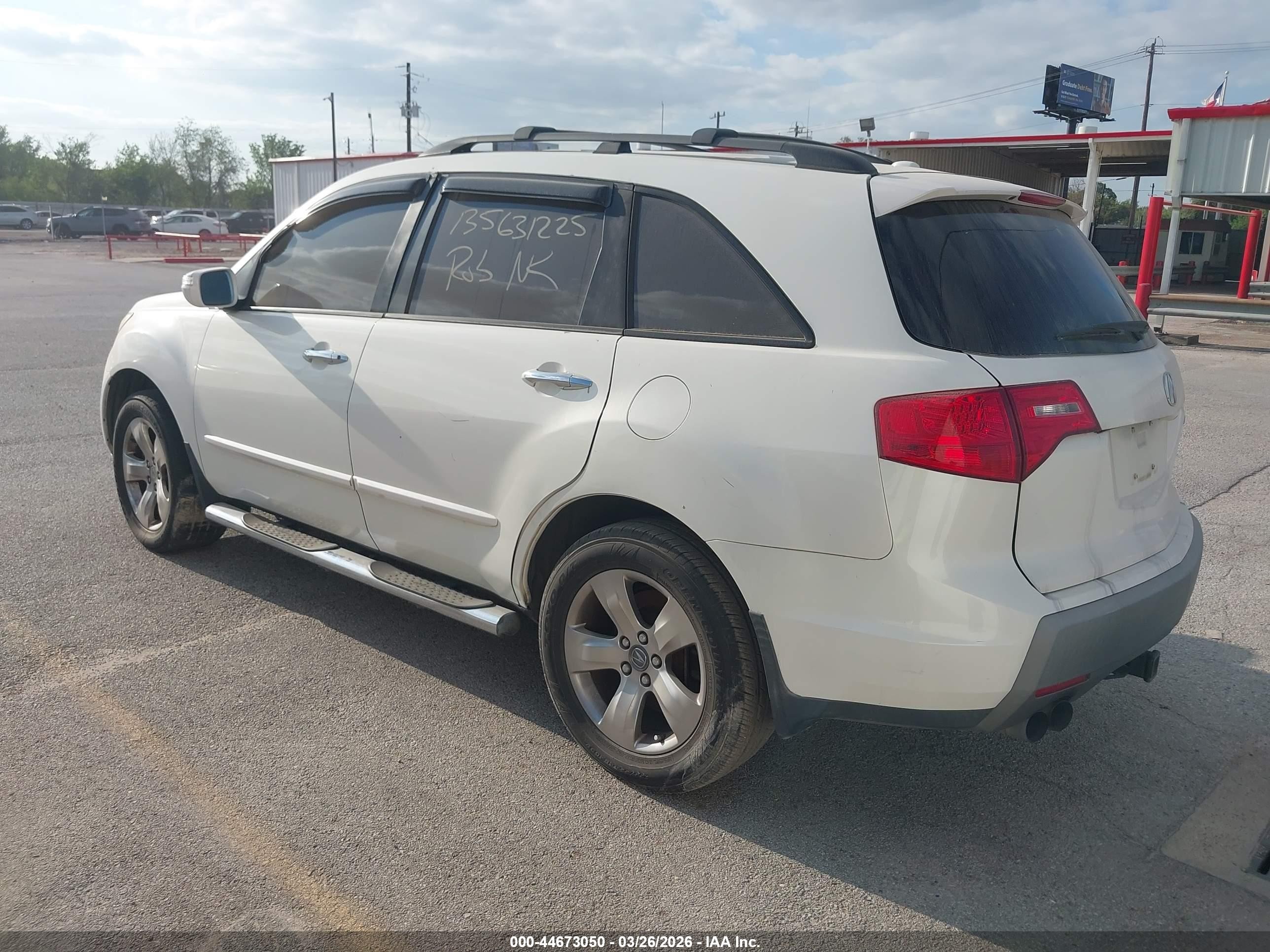 2007 Acura Mdx Technology Package White vin: 2HNYD28357H521622