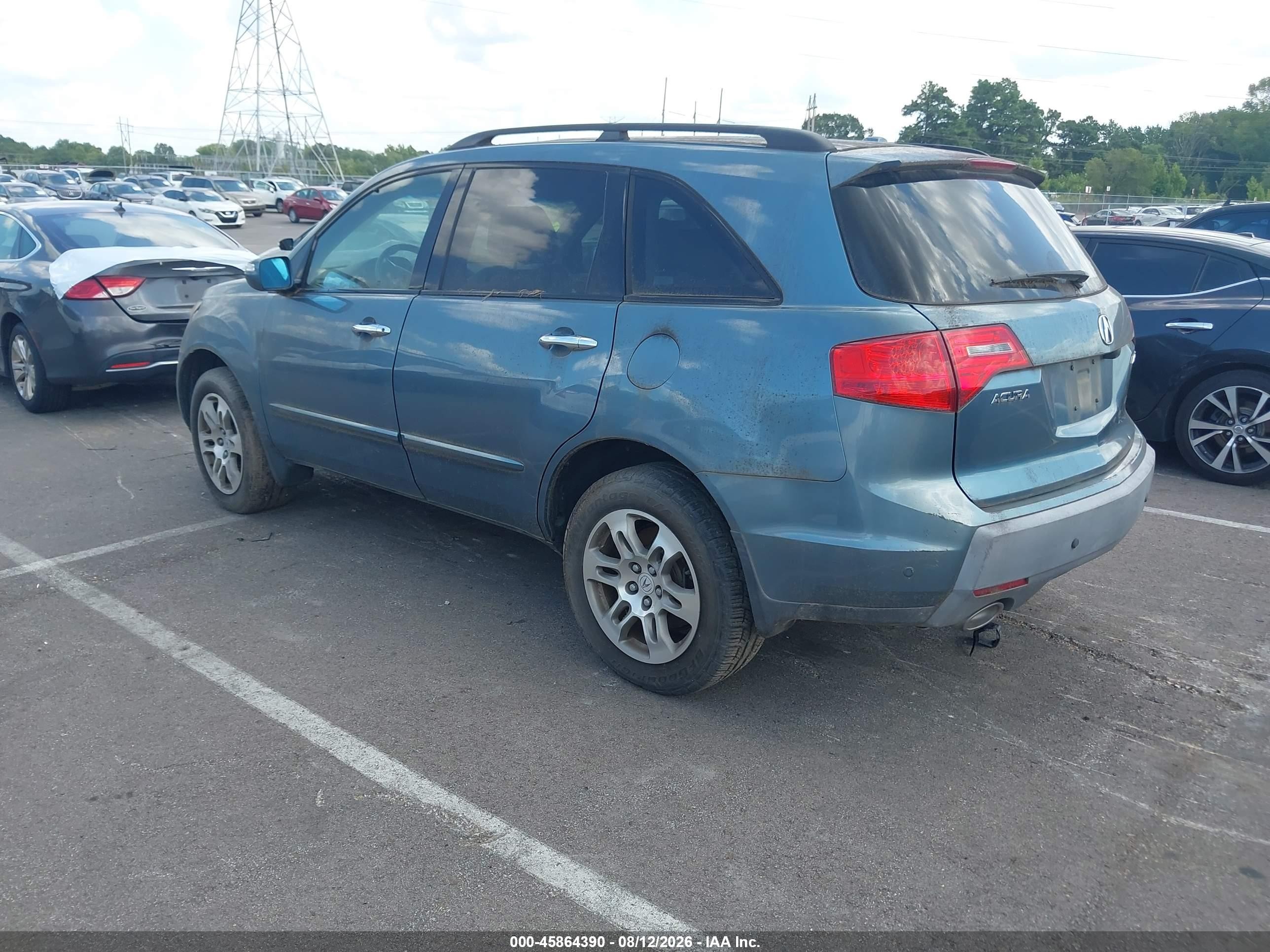 2008 Acura Mdx Technology Package Green vin: 2HNYD28358H502800